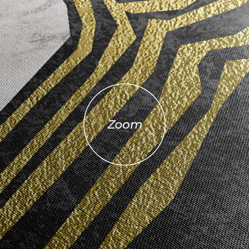 Mehrteiliges Leinwandbild Abstract Silver Waves mockup 1