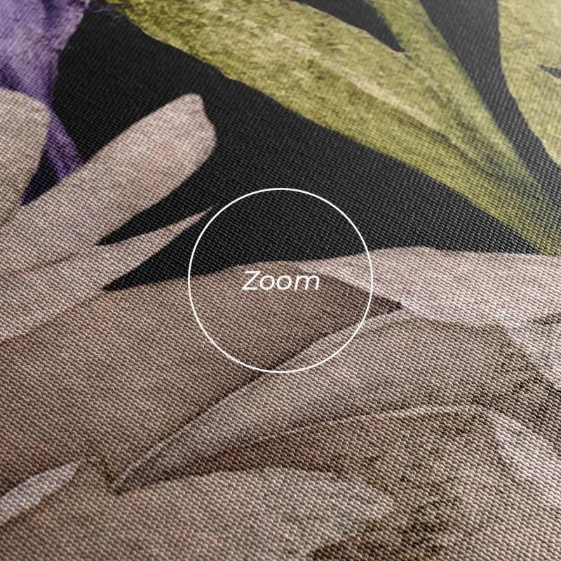 Mehrteiliges Leinwandbild Abstract Purple Flowers mockup 1