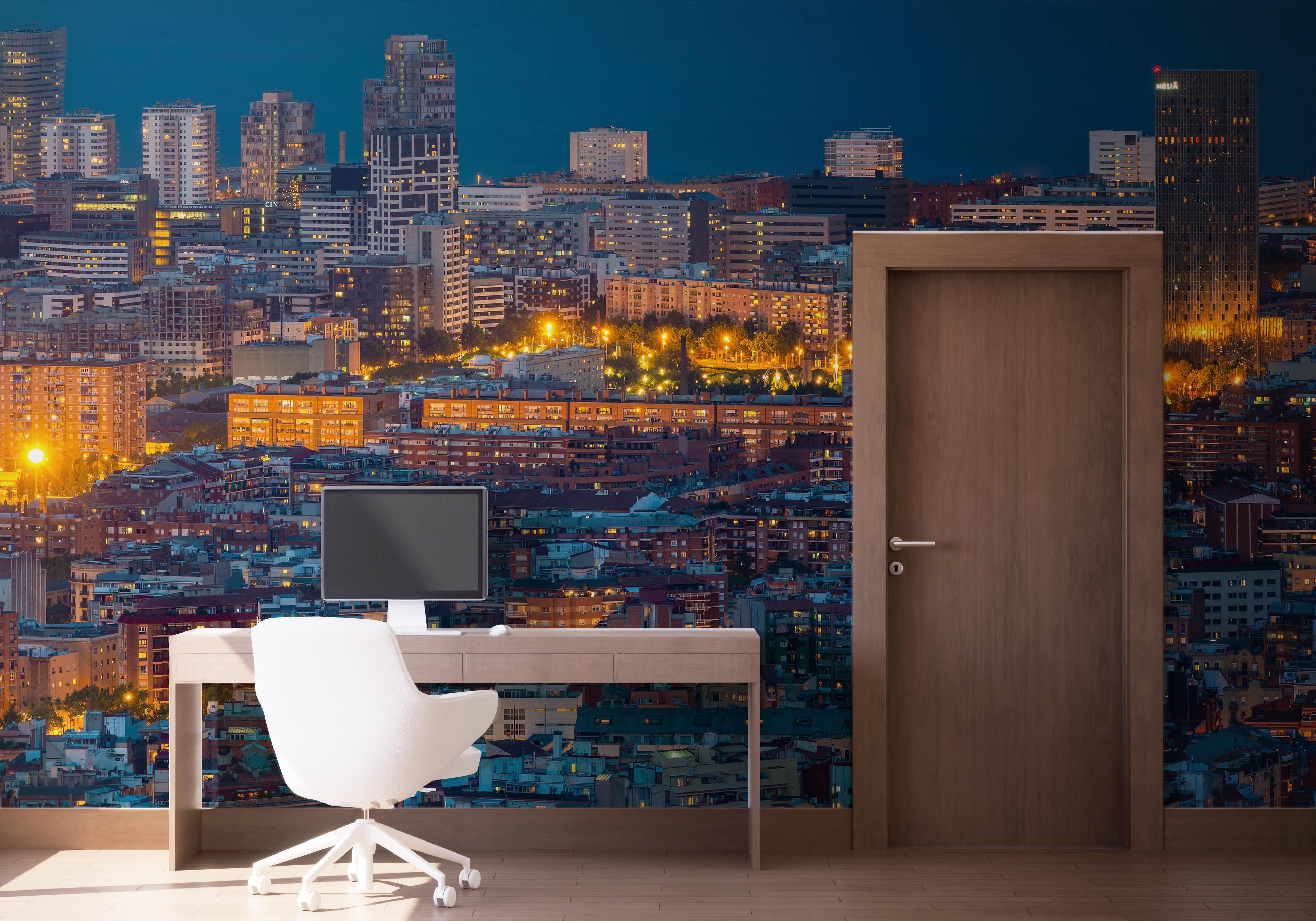 Fototapete City Lights mockup 1