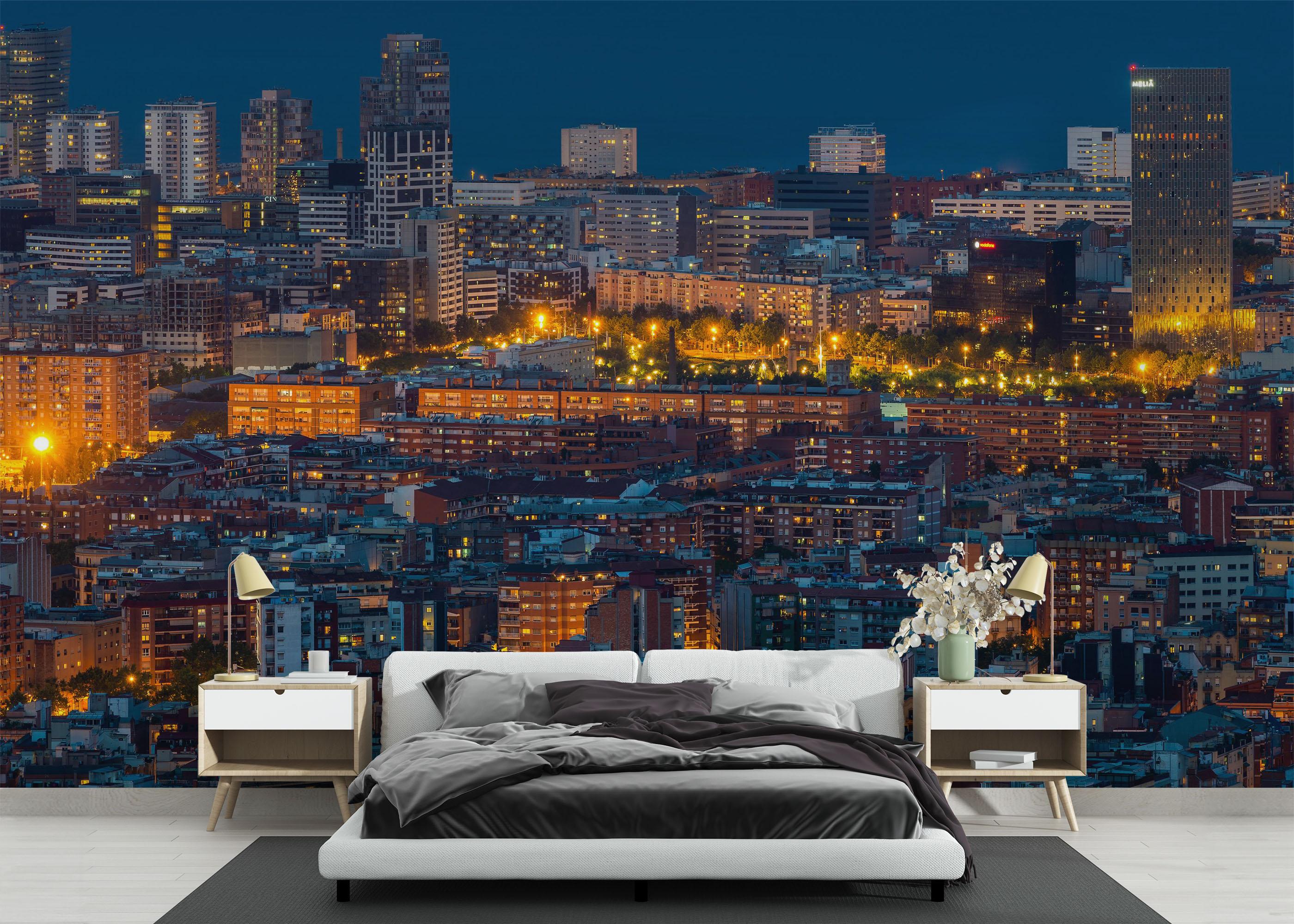 Fototapete City Lights mockup 3