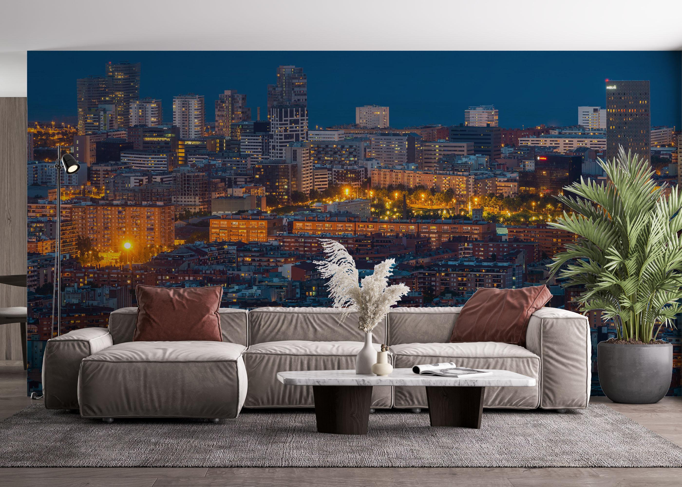 Fototapete City Lights mockup 4