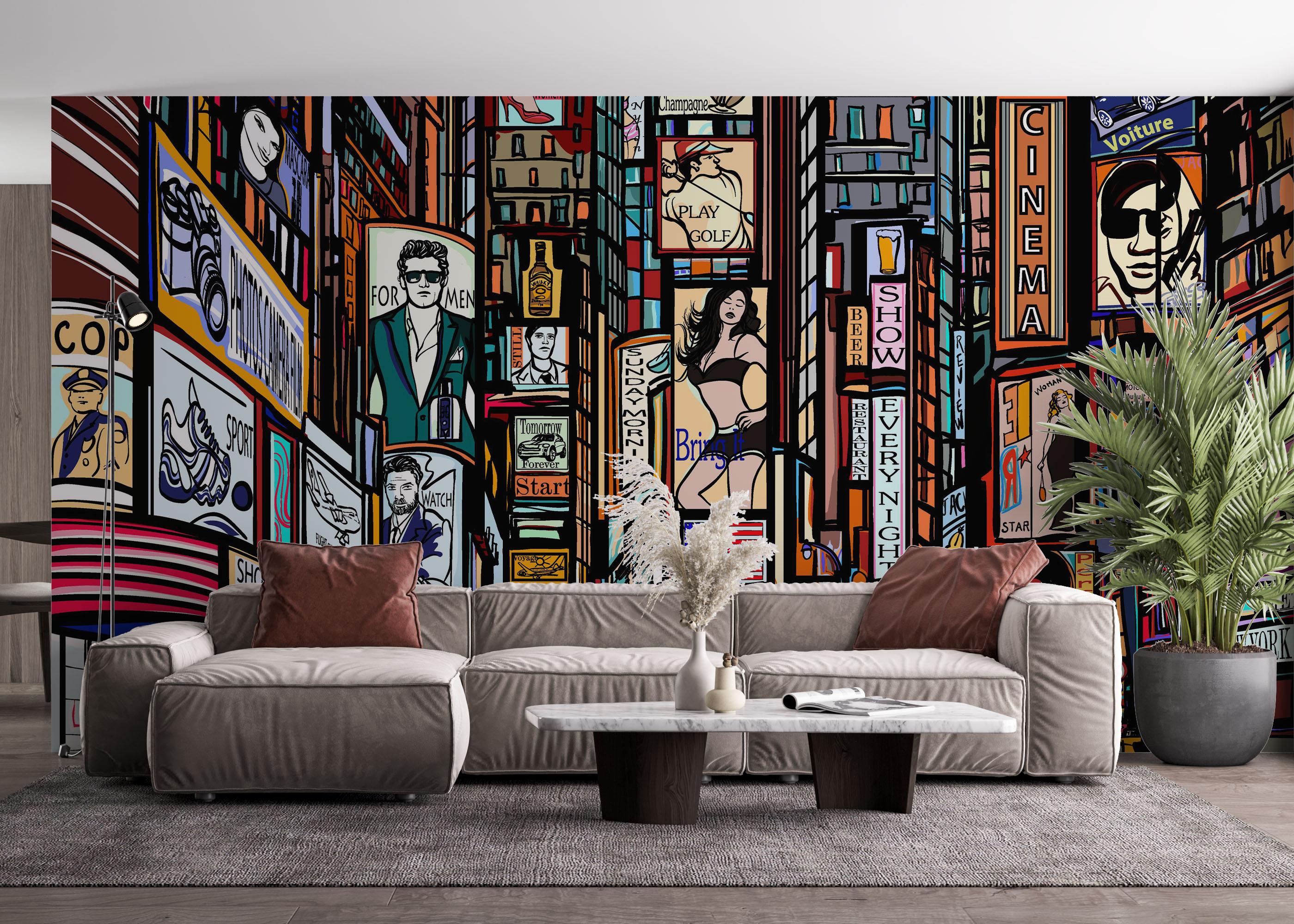 Fototapete Color City New York mockup 4