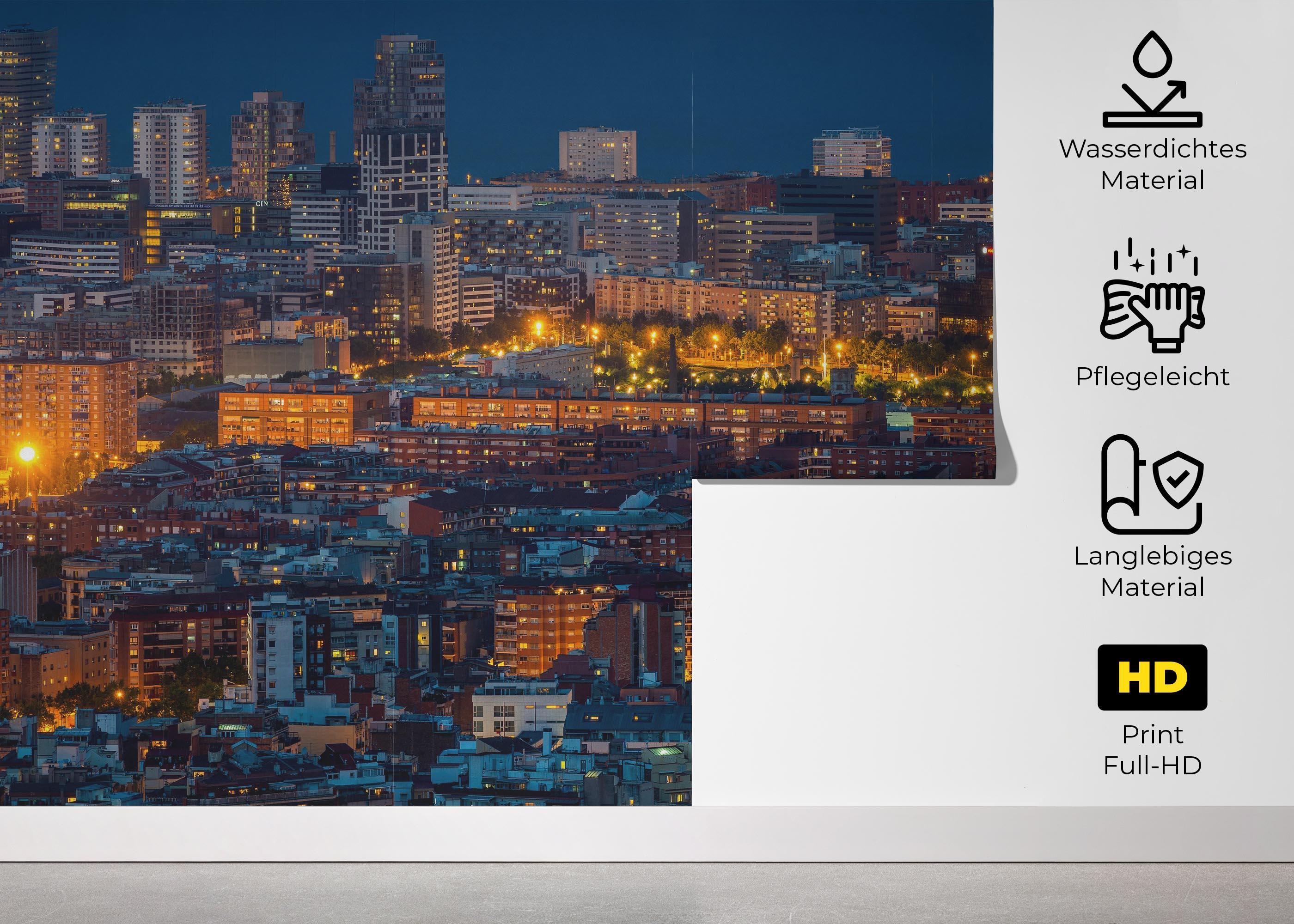 Fototapete City Lights mockup 5