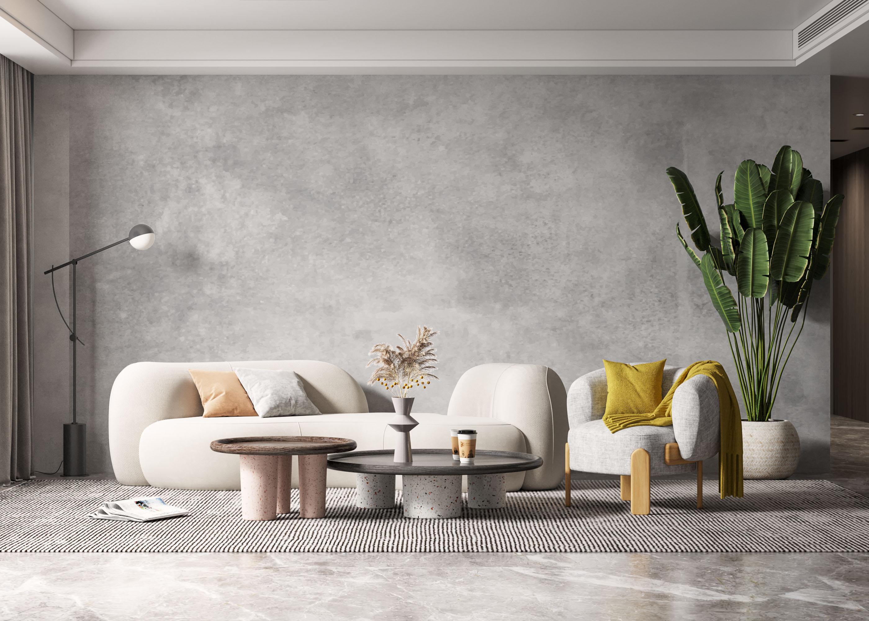 Fototapete Finished Concrete Wall mockup 6