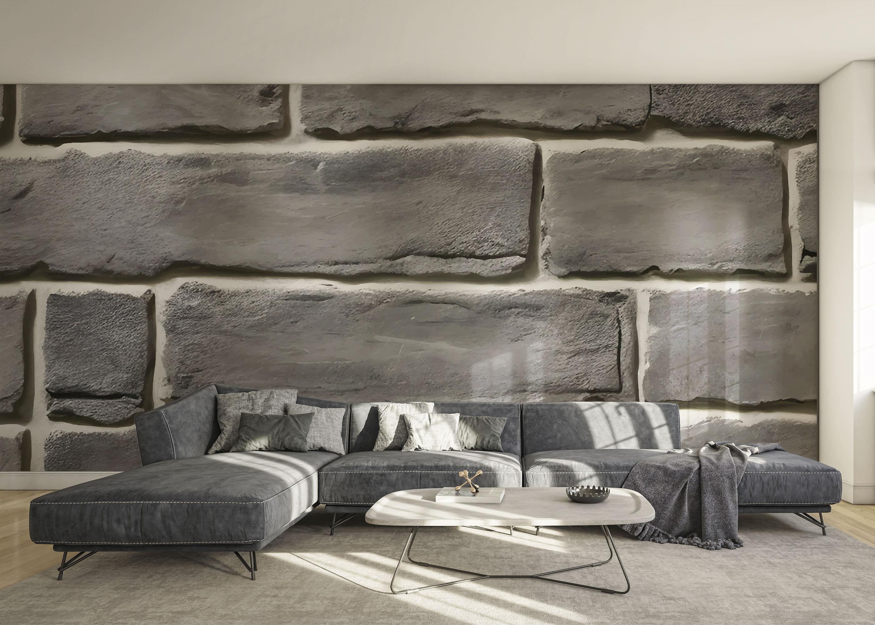 Fototapete Grey Rock Wall mockup 0