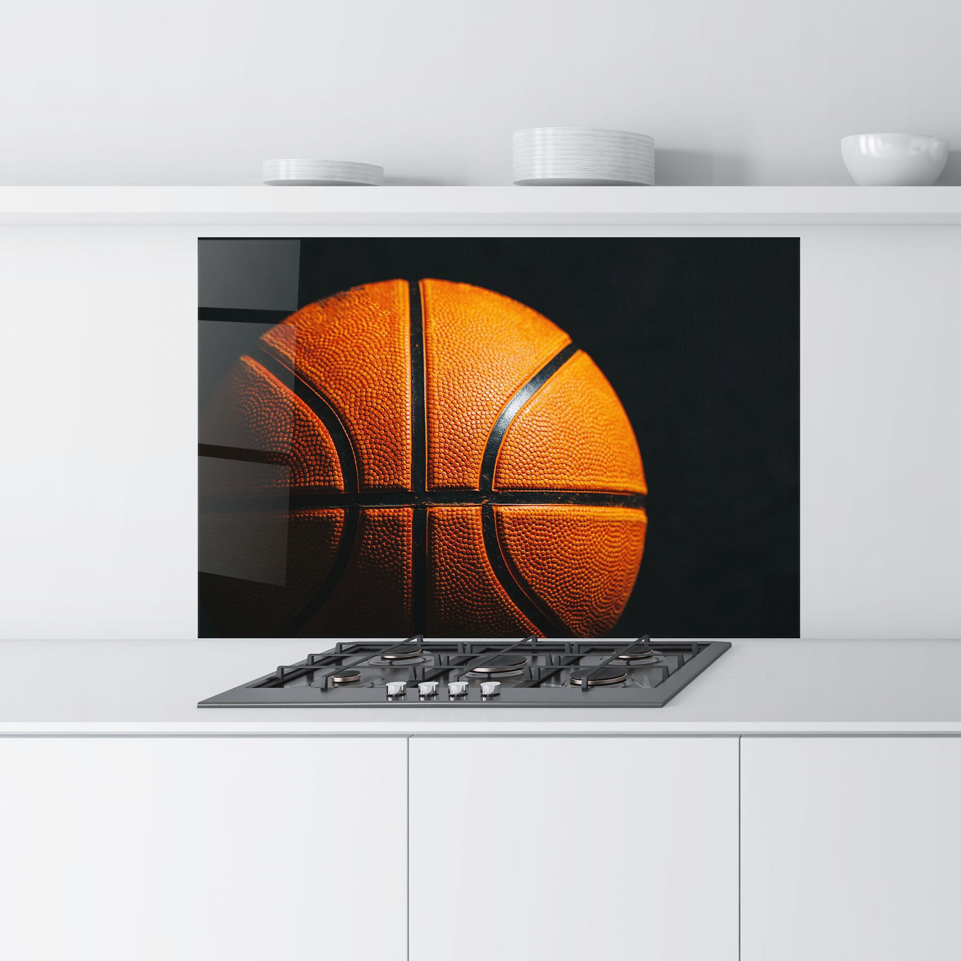 Küchenrückwand Glas Orange Basketball mockup 9