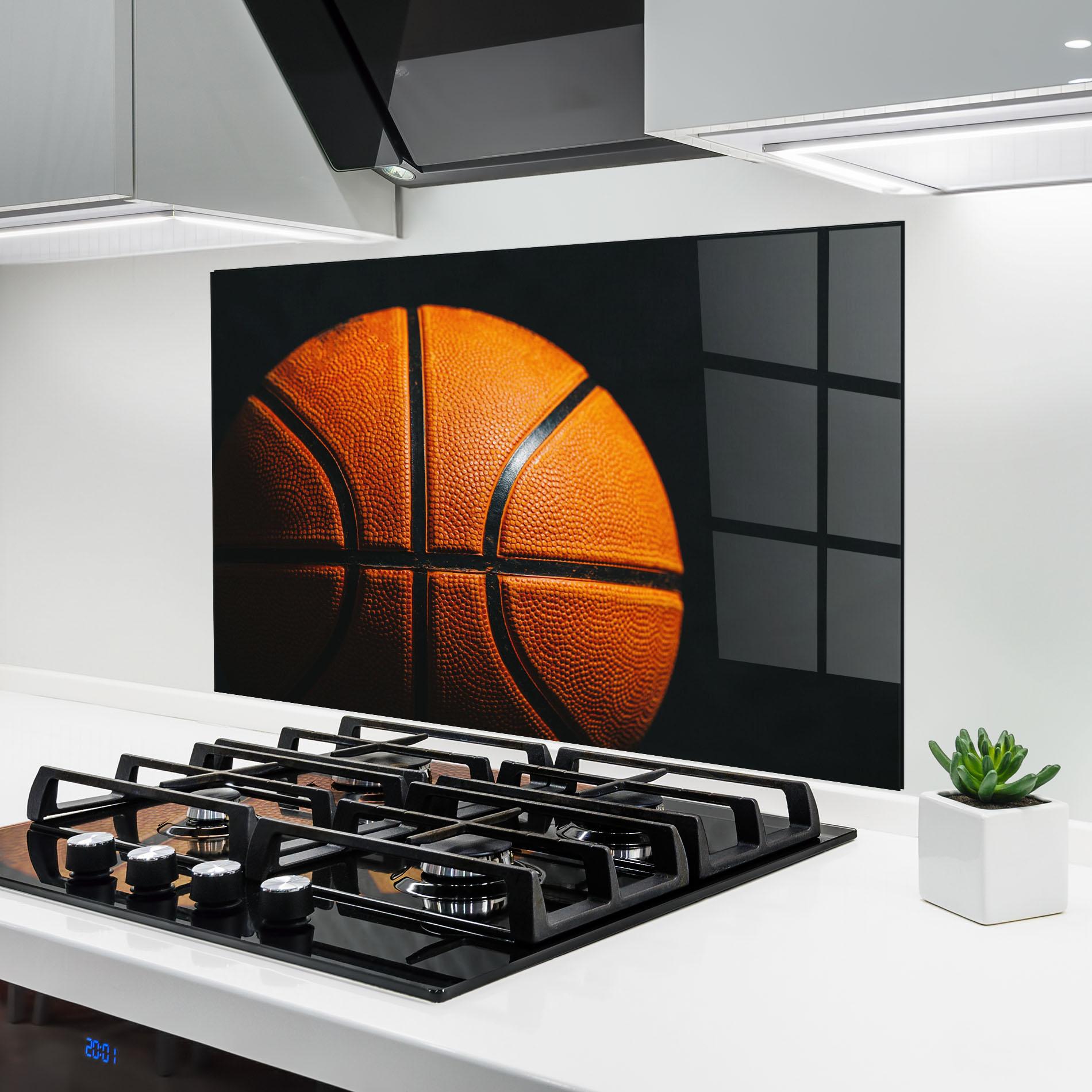 Küchenrückwand Glas Orange Basketball mockup 6