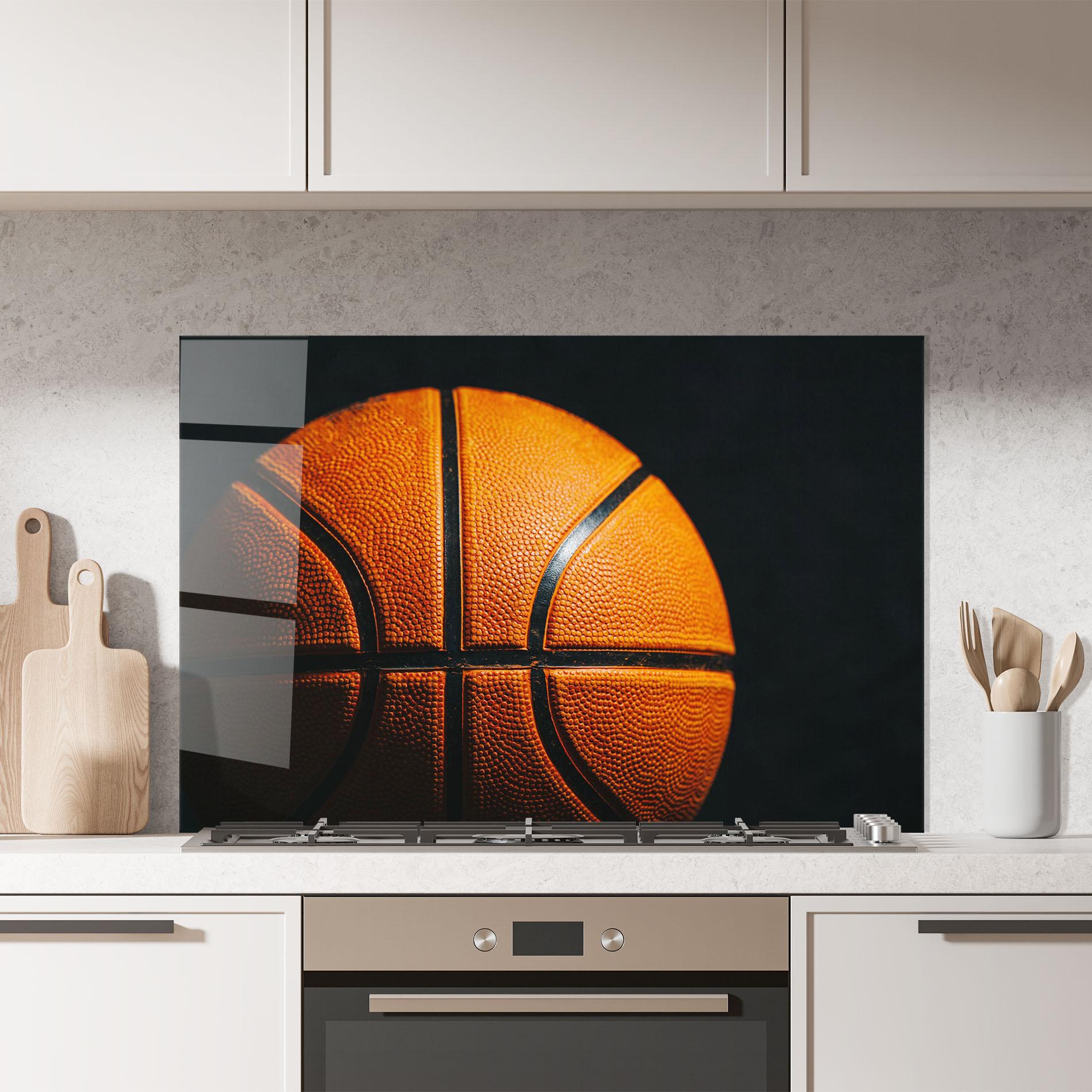 Küchenrückwand Glas Orange Basketball mockup 7