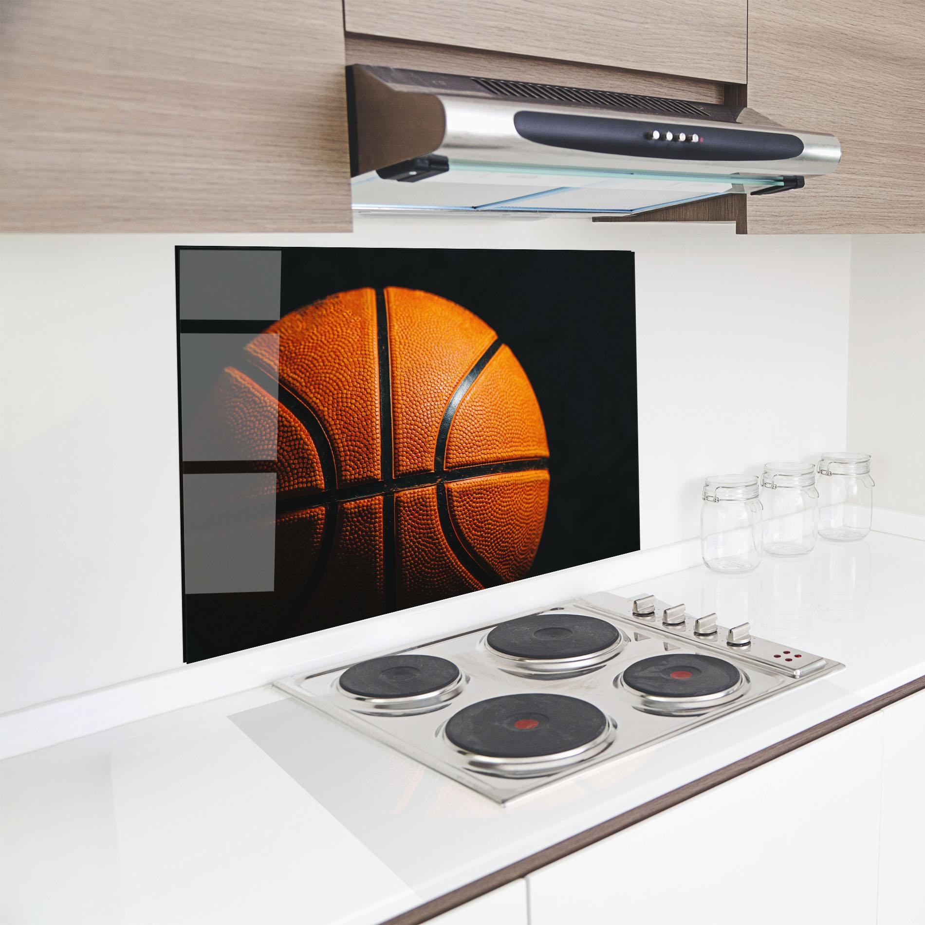 Küchenrückwand Glas Orange Basketball mockup 8