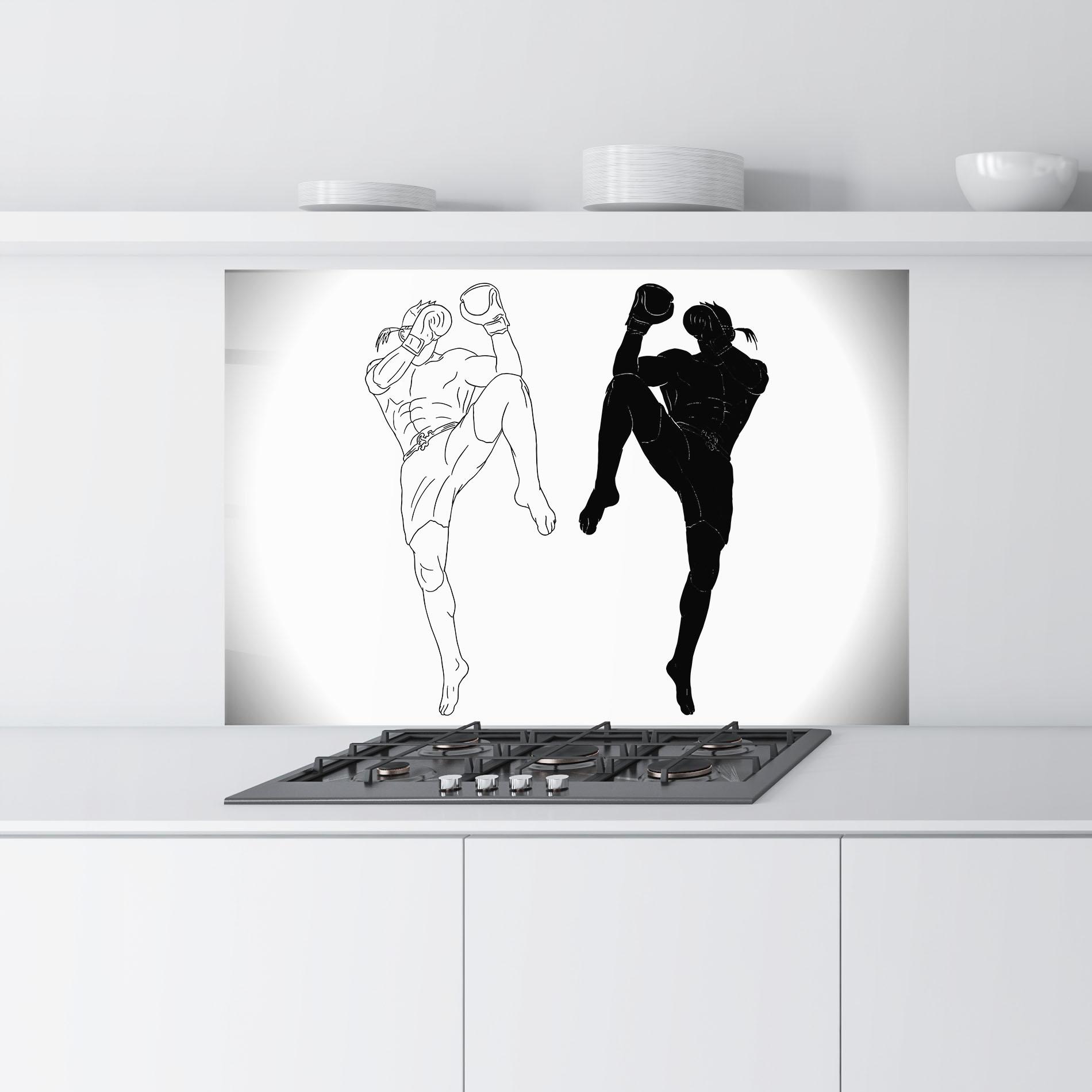 Küchenrückwand Glas Box Kungfu mockup 9