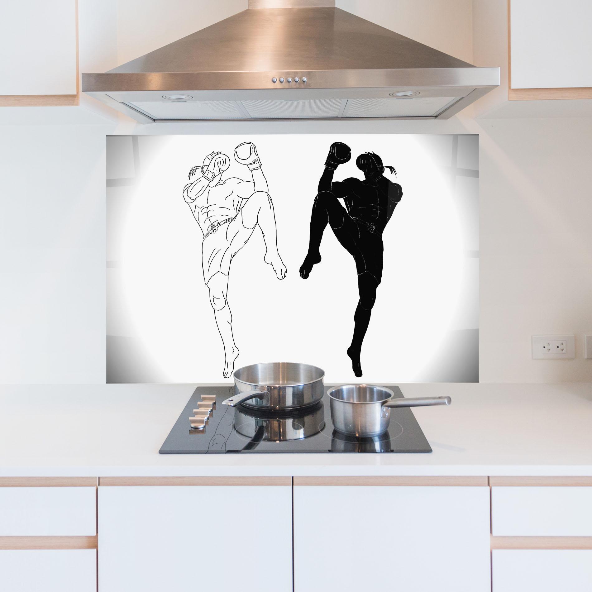 Küchenrückwand Glas Box Kungfu mockup 5