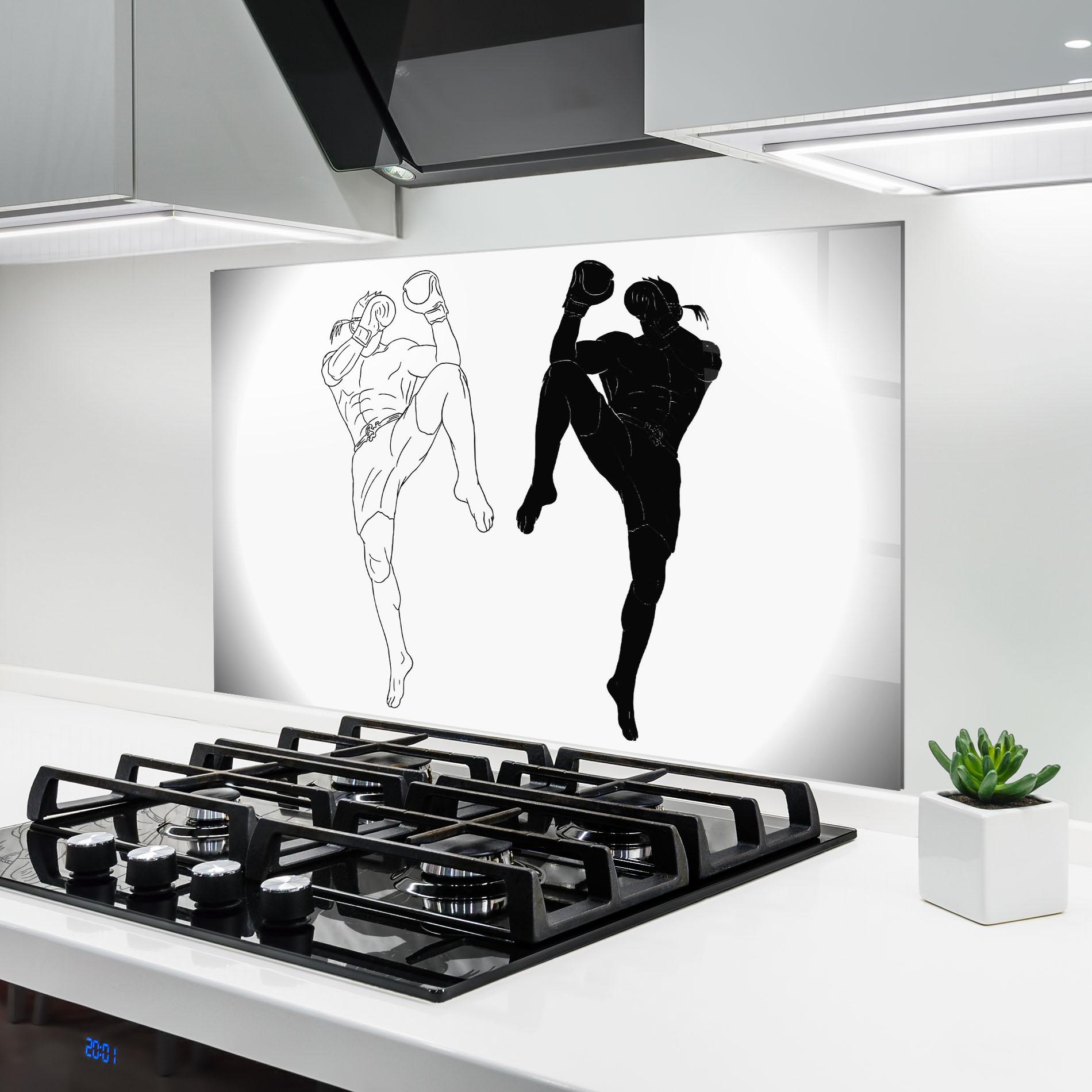 Küchenrückwand Glas Box Kungfu mockup 6