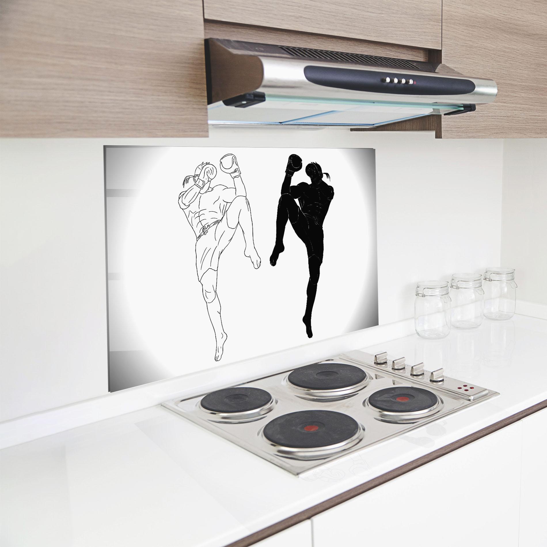 Küchenrückwand Glas Box Kungfu mockup 8