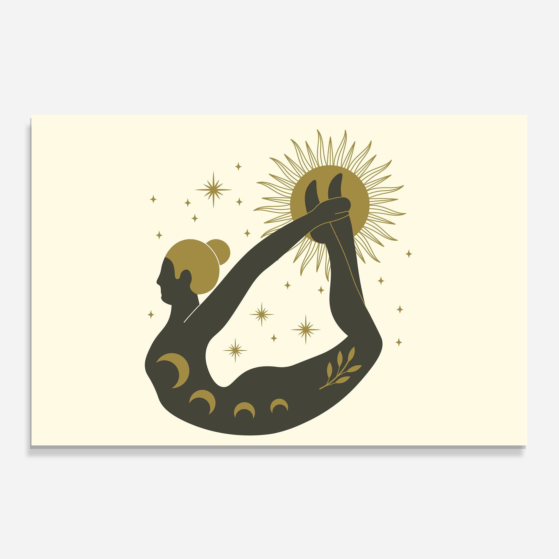 Küchenrückwand Glas Dhanurasana mockup 0