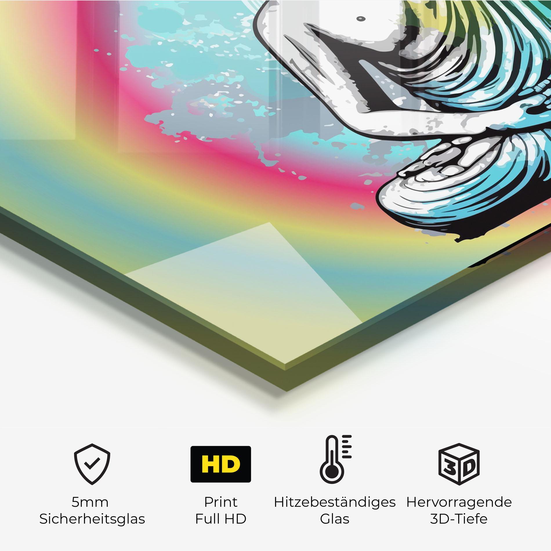 Küchenrückwand Glas Budha Yoga mockup 2