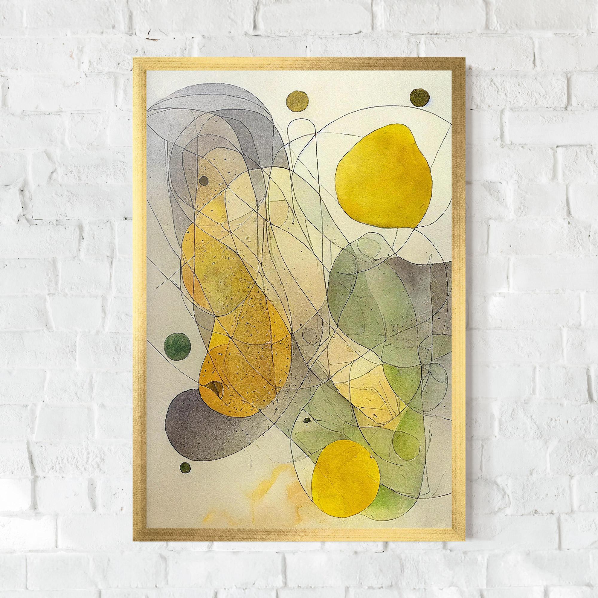 Gerahmte Poster Abstract Lemons mockup 0