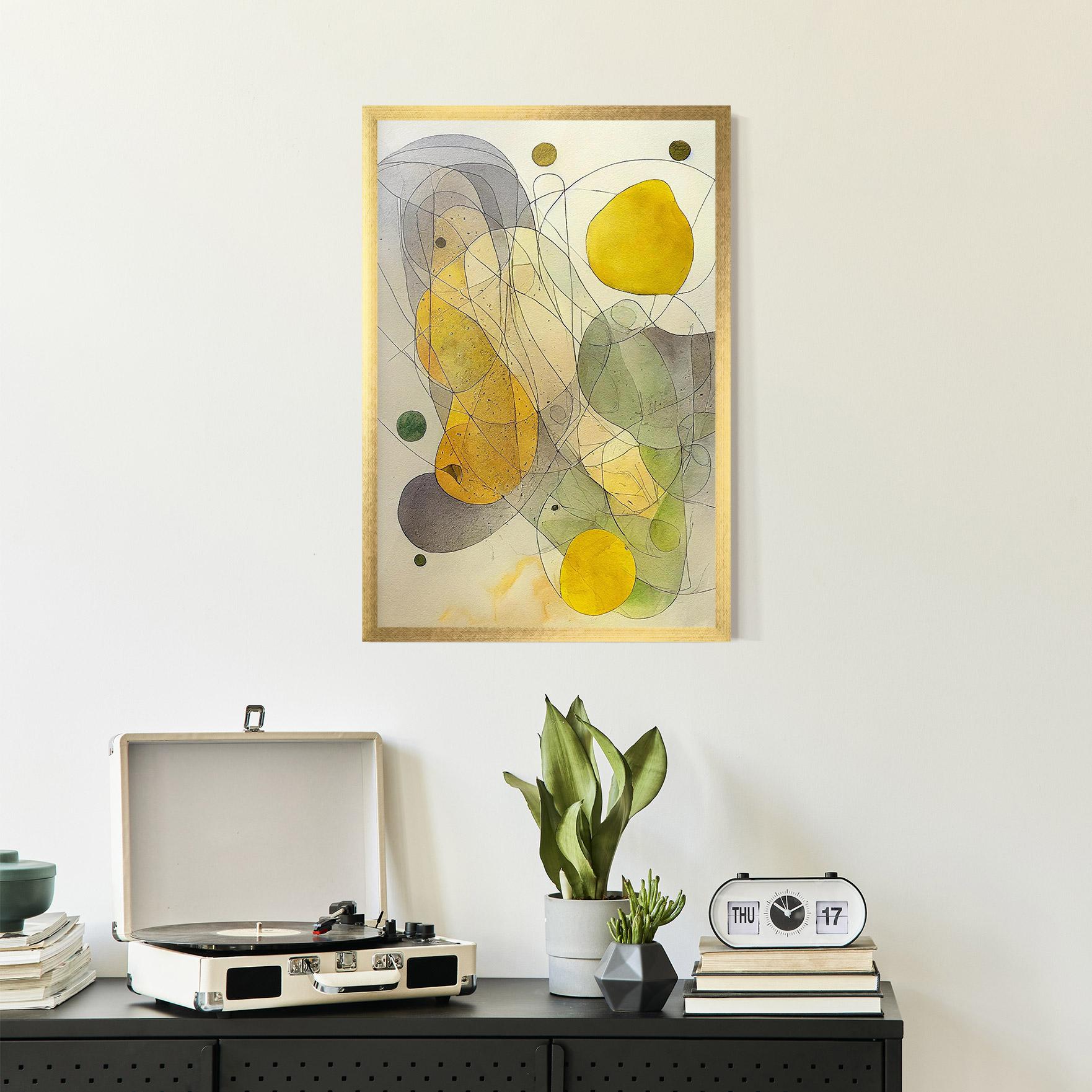 Gerahmte Poster Abstract Lemons mockup 2