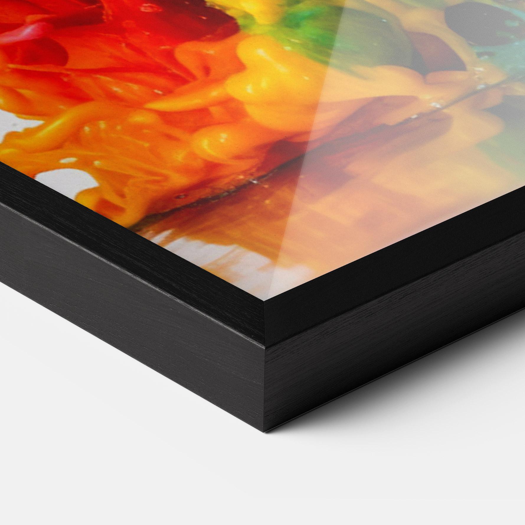 Gerahmte Poster Colorful Explosion Paint mockup 3