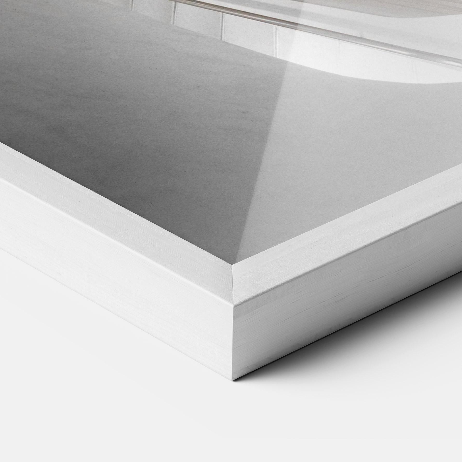 Gerahmte Poster White Stairs Spiral mockup 3