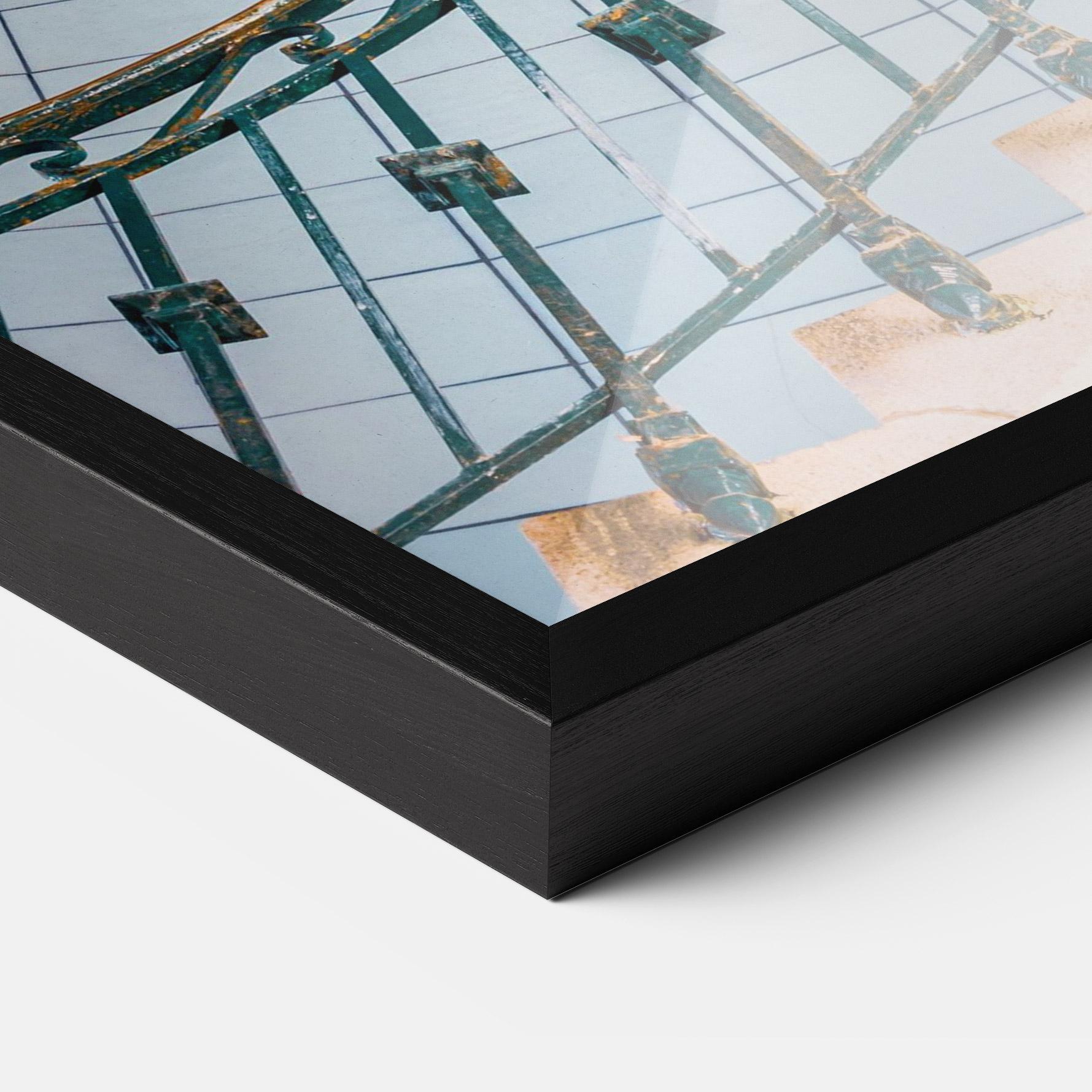 Gerahmte Poster Blue Opaline Stairs mockup 3