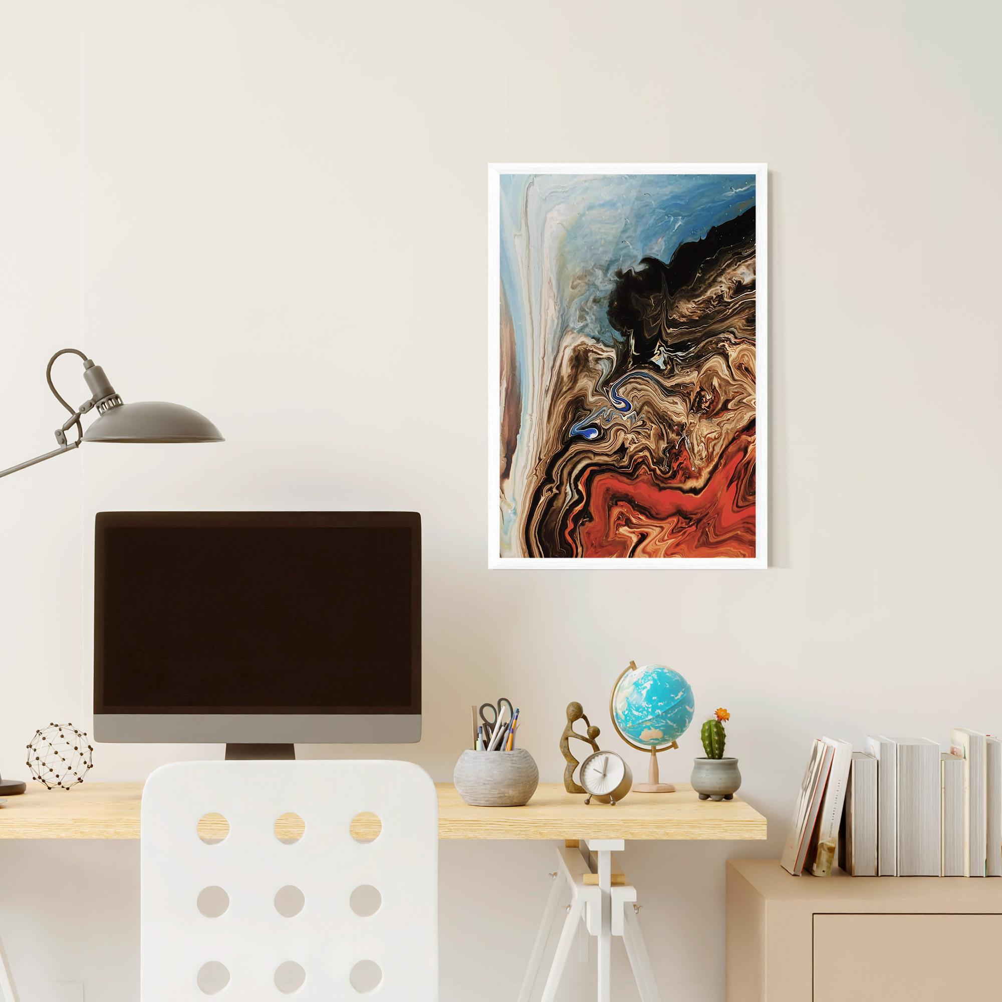 Gerahmte Poster Abstract Waterfall mockup 6