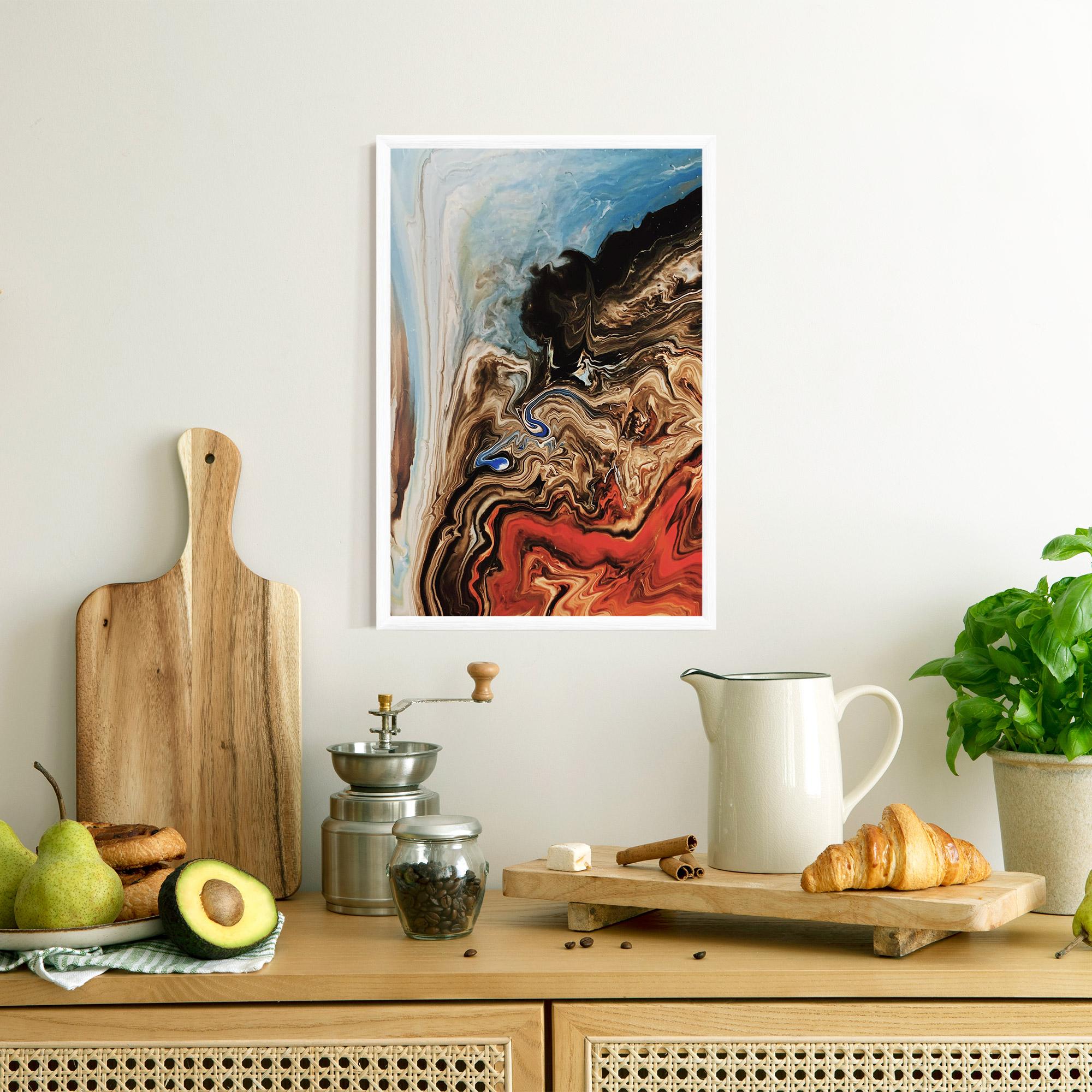 Gerahmte Poster Abstract Waterfall mockup 8