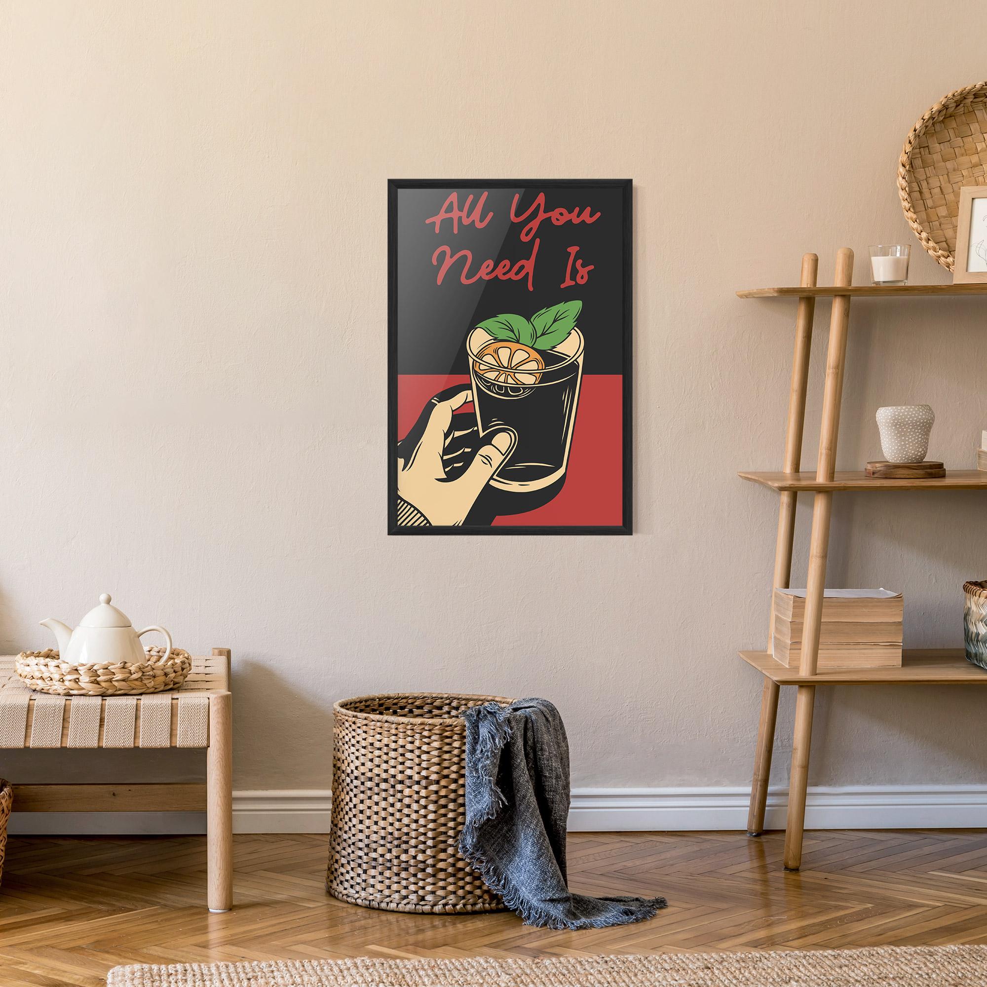 Gerahmte Poster All U Need mockup 9