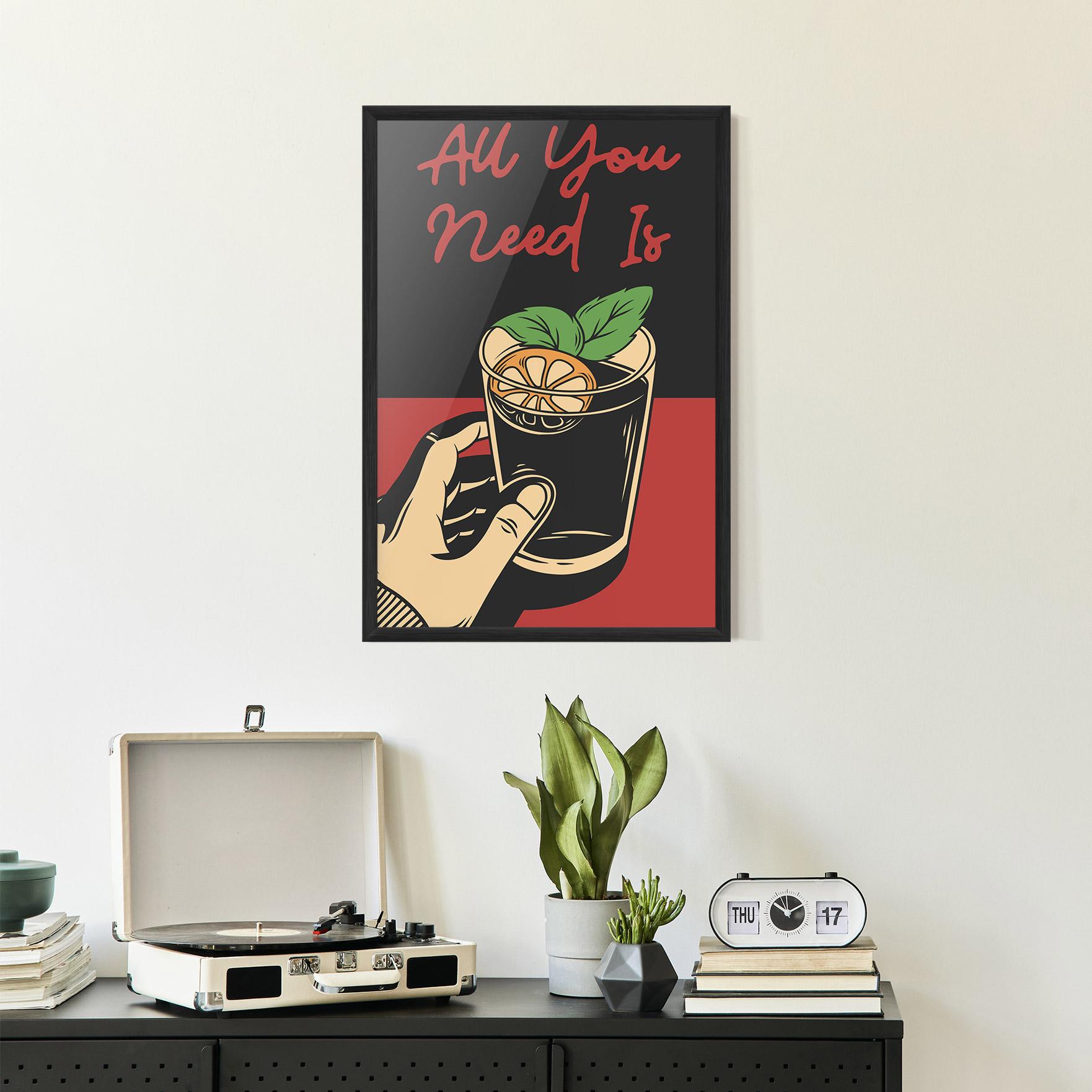 Gerahmte Poster All U Need mockup 2