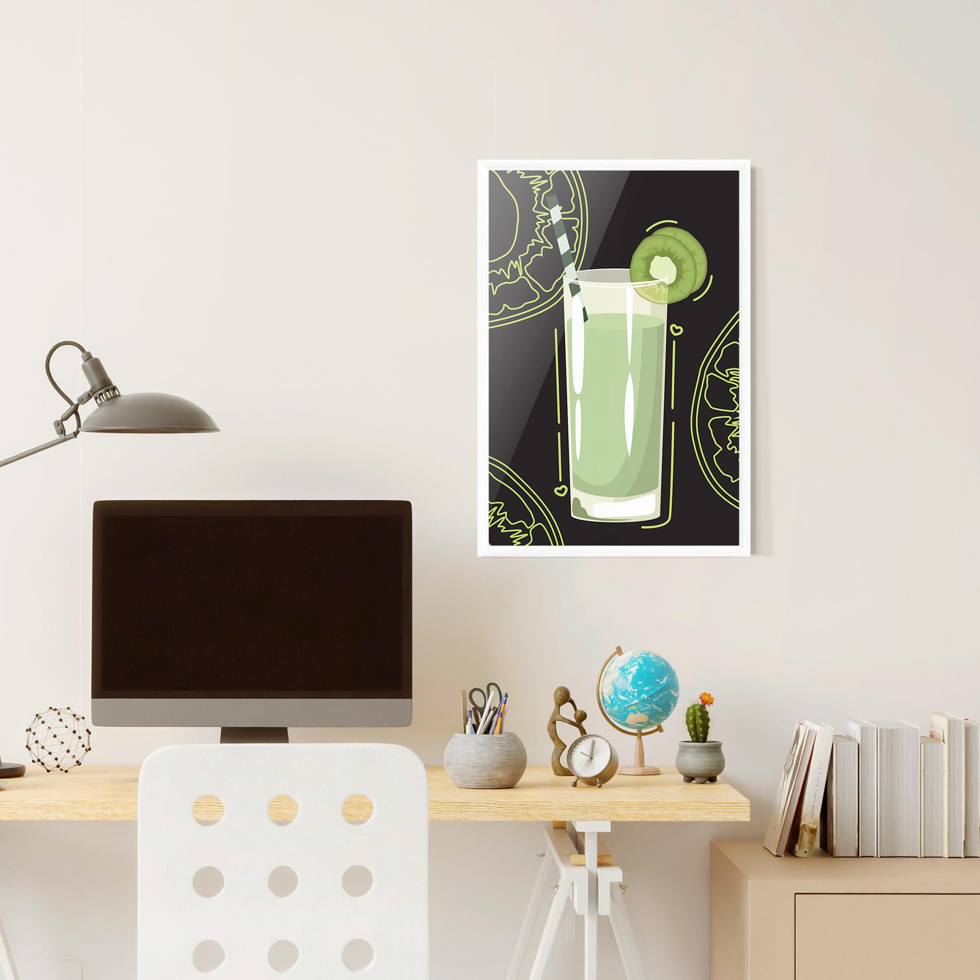 Gerahmte Poster Kiwi Drink mockup 6