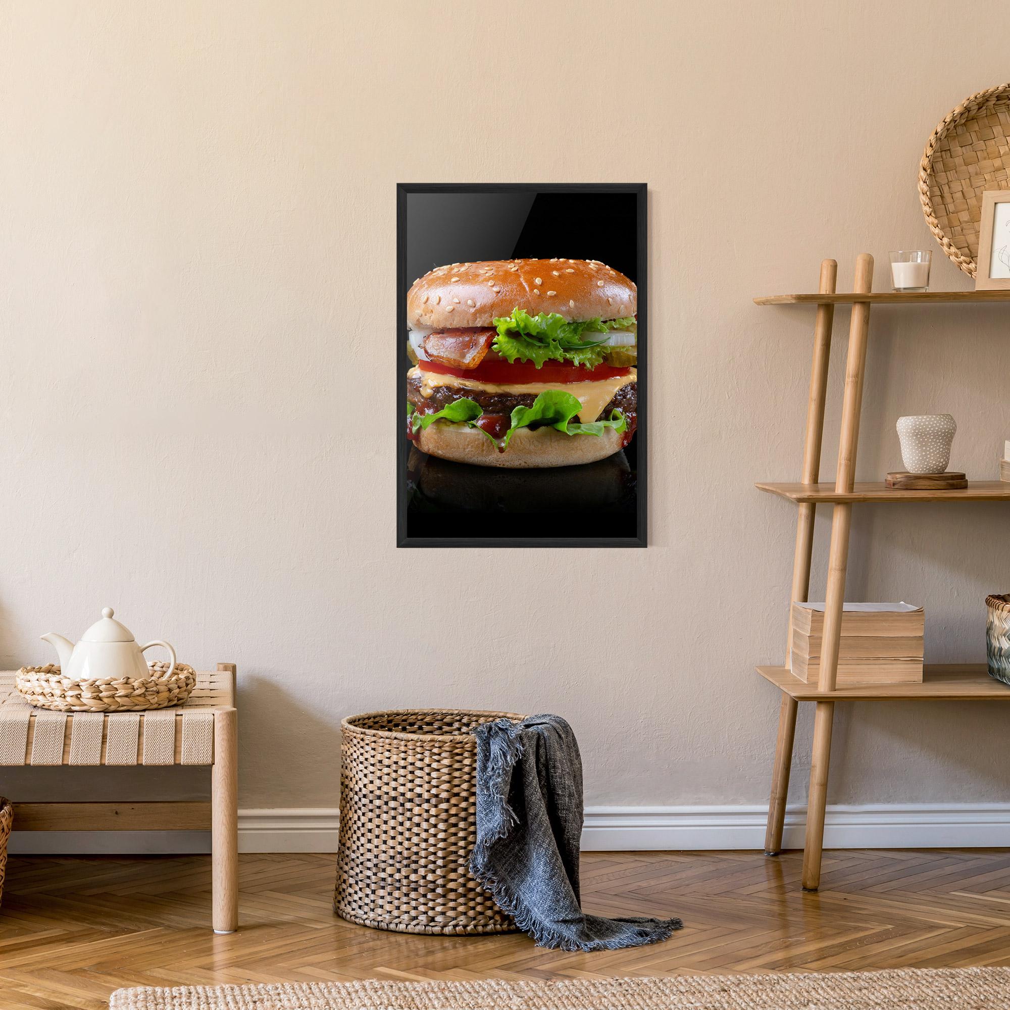 Gerahmte Poster Yumm Hamburger mockup 9