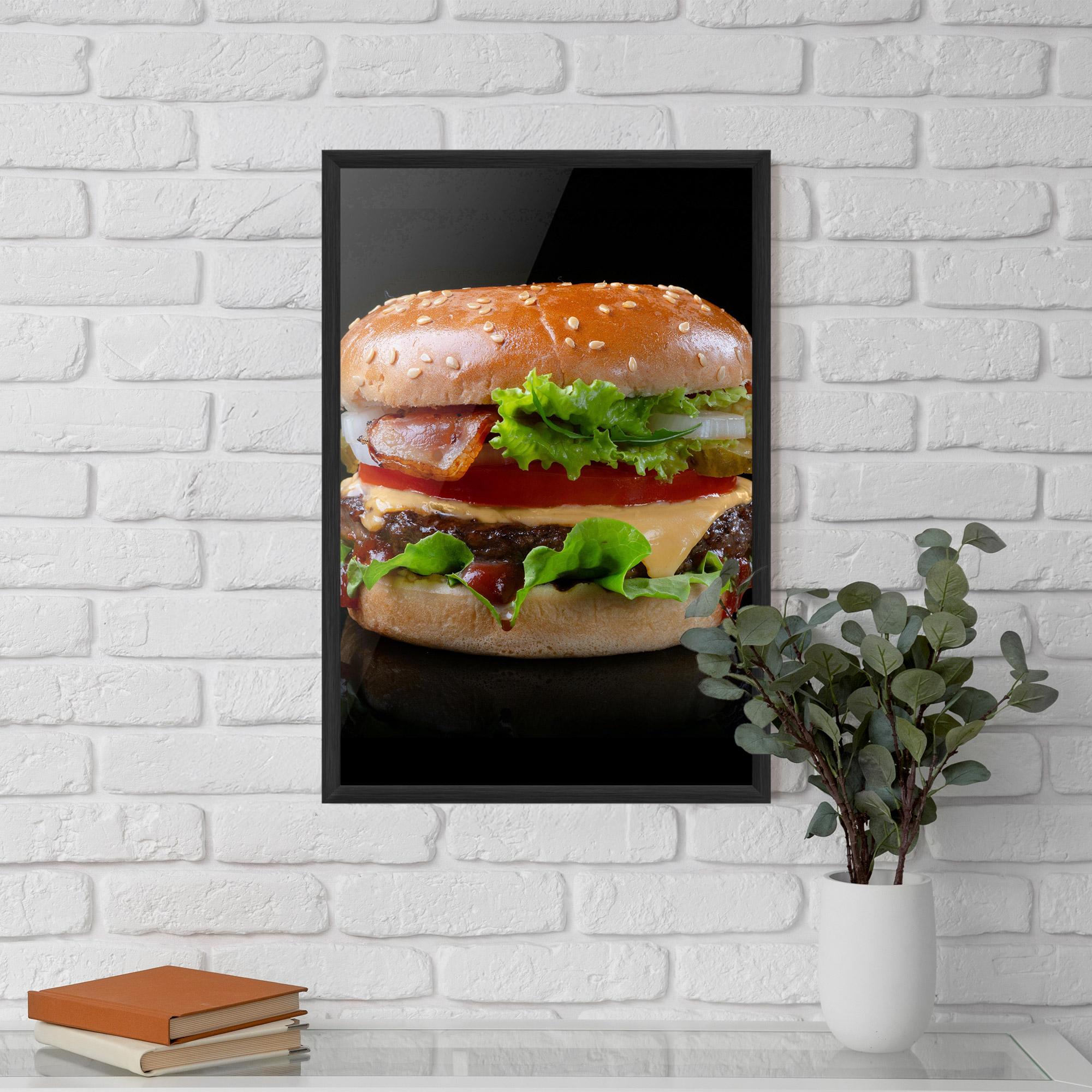 Gerahmte Poster Yumm Hamburger mockup 5