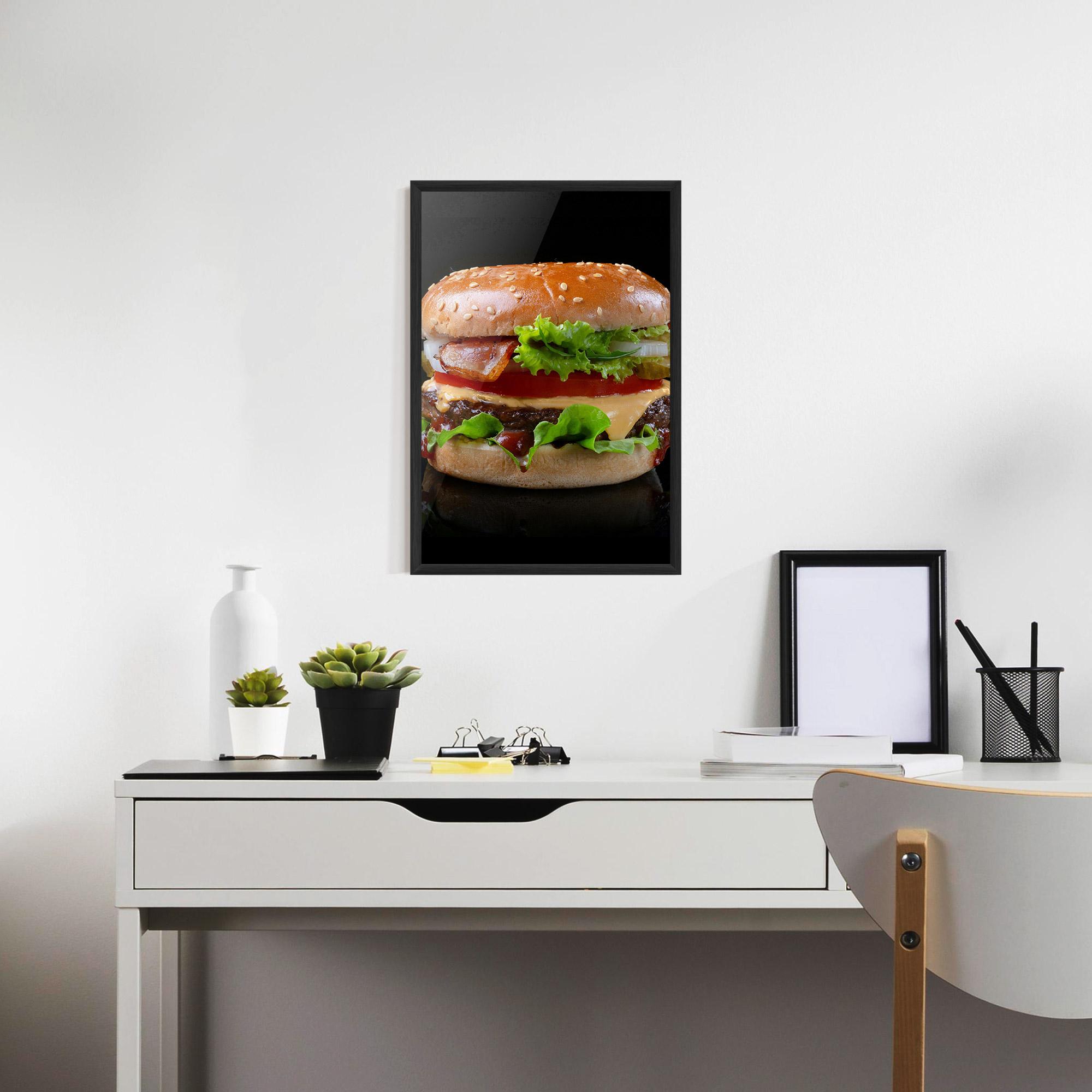 Gerahmte Poster Yumm Hamburger mockup 7