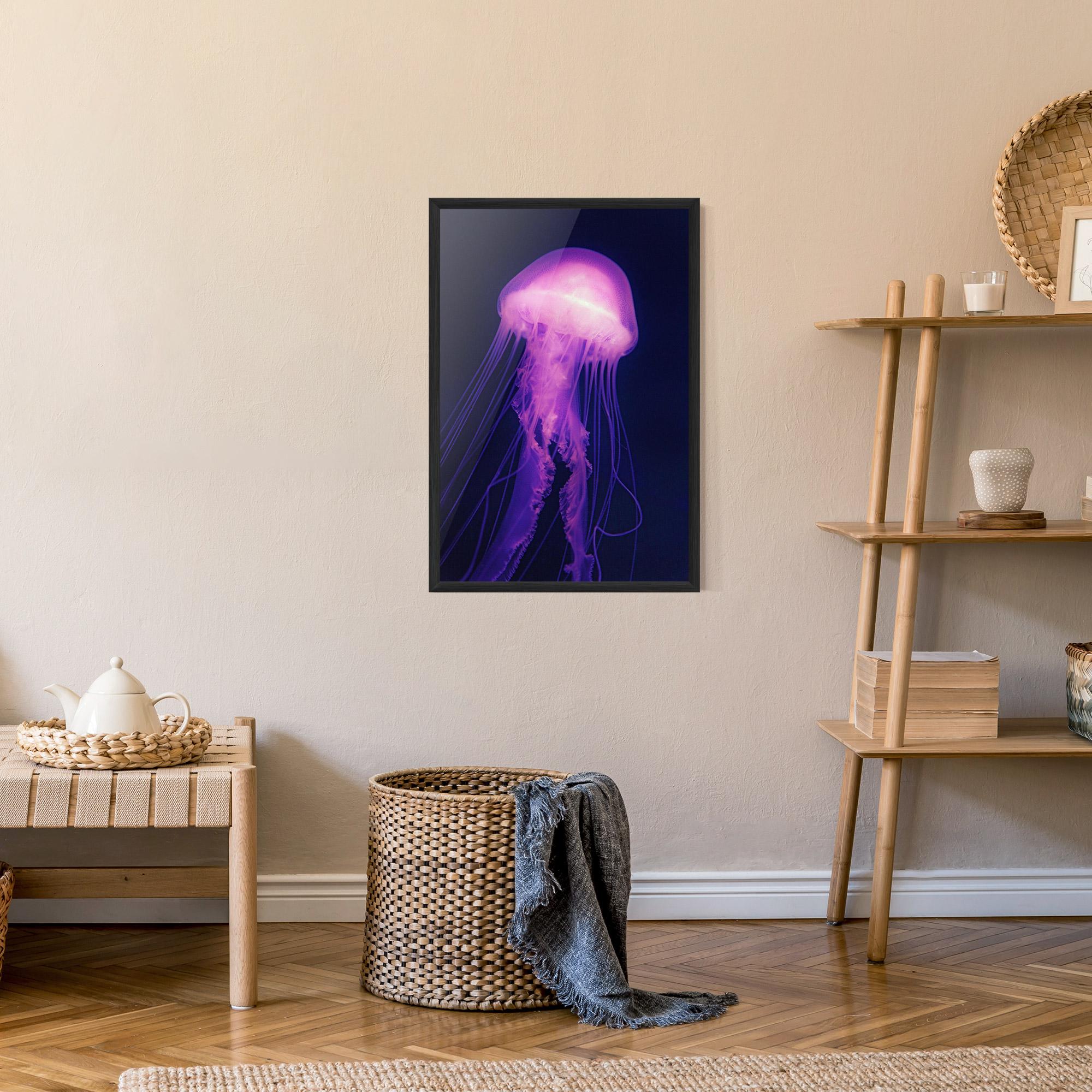 Gerahmte Poster Light Purple Jellyfish mockup 9