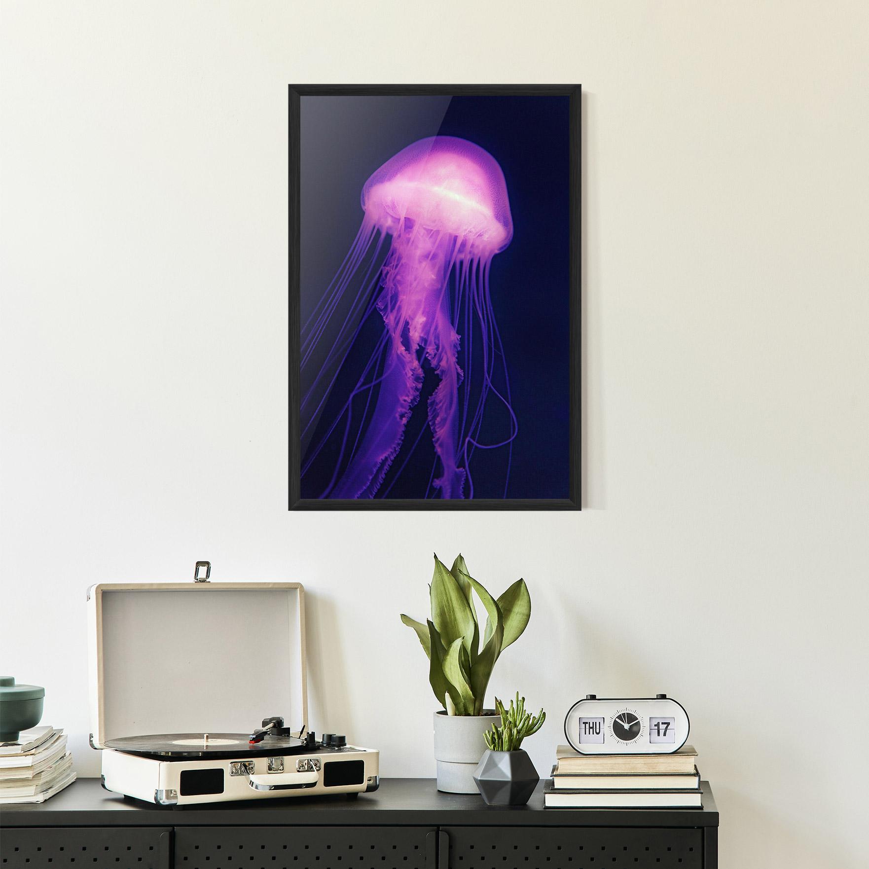 Gerahmte Poster Light Purple Jellyfish mockup 2