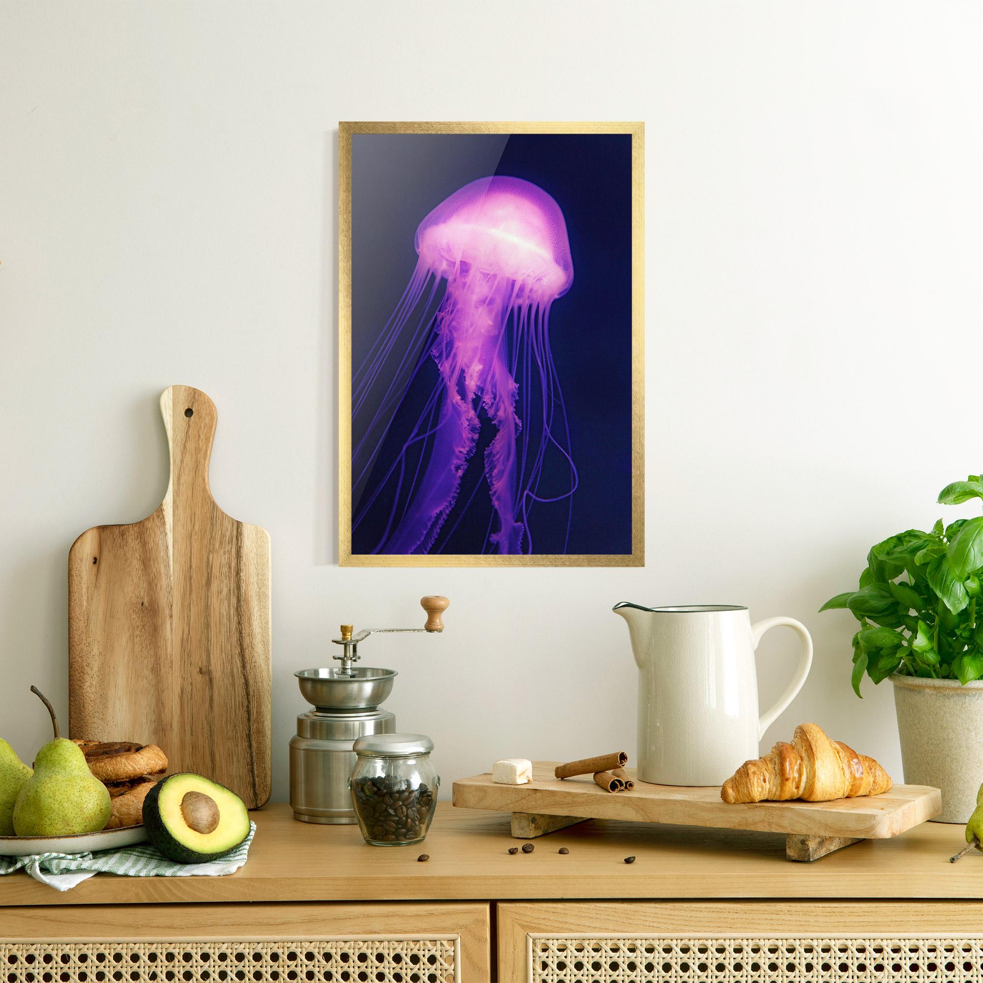 Gerahmte Poster Light Purple Jellyfish mockup 8