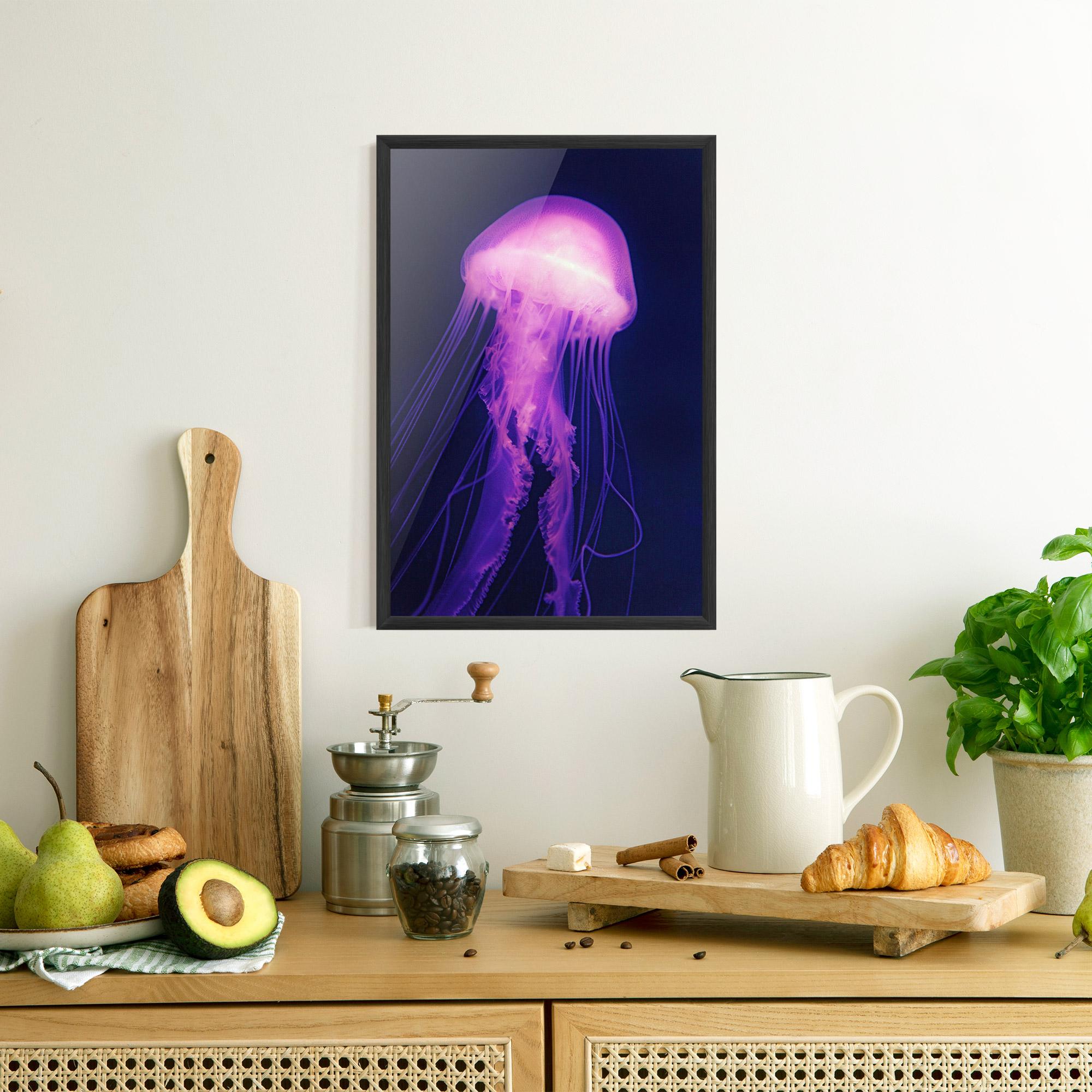 Gerahmte Poster Light Purple Jellyfish mockup 8