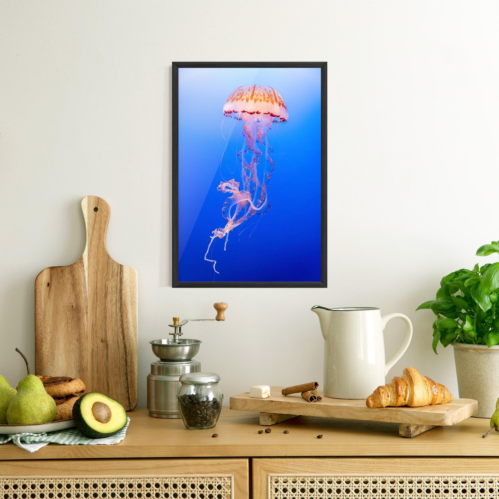 Gerahmte Poster Pretty White Jellyfish mockup 8