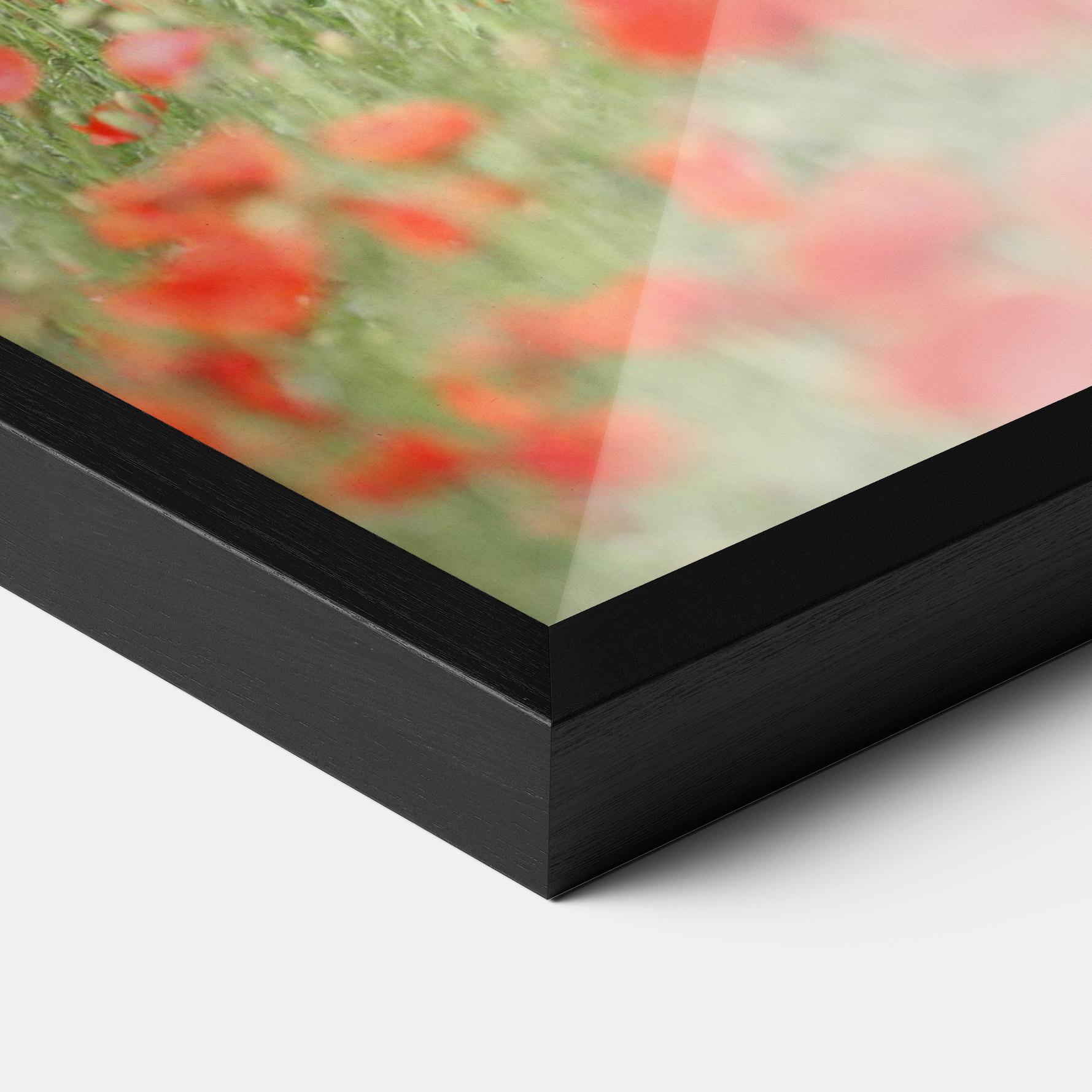 Gerahmte Poster Red Flowers Horse mockup 3