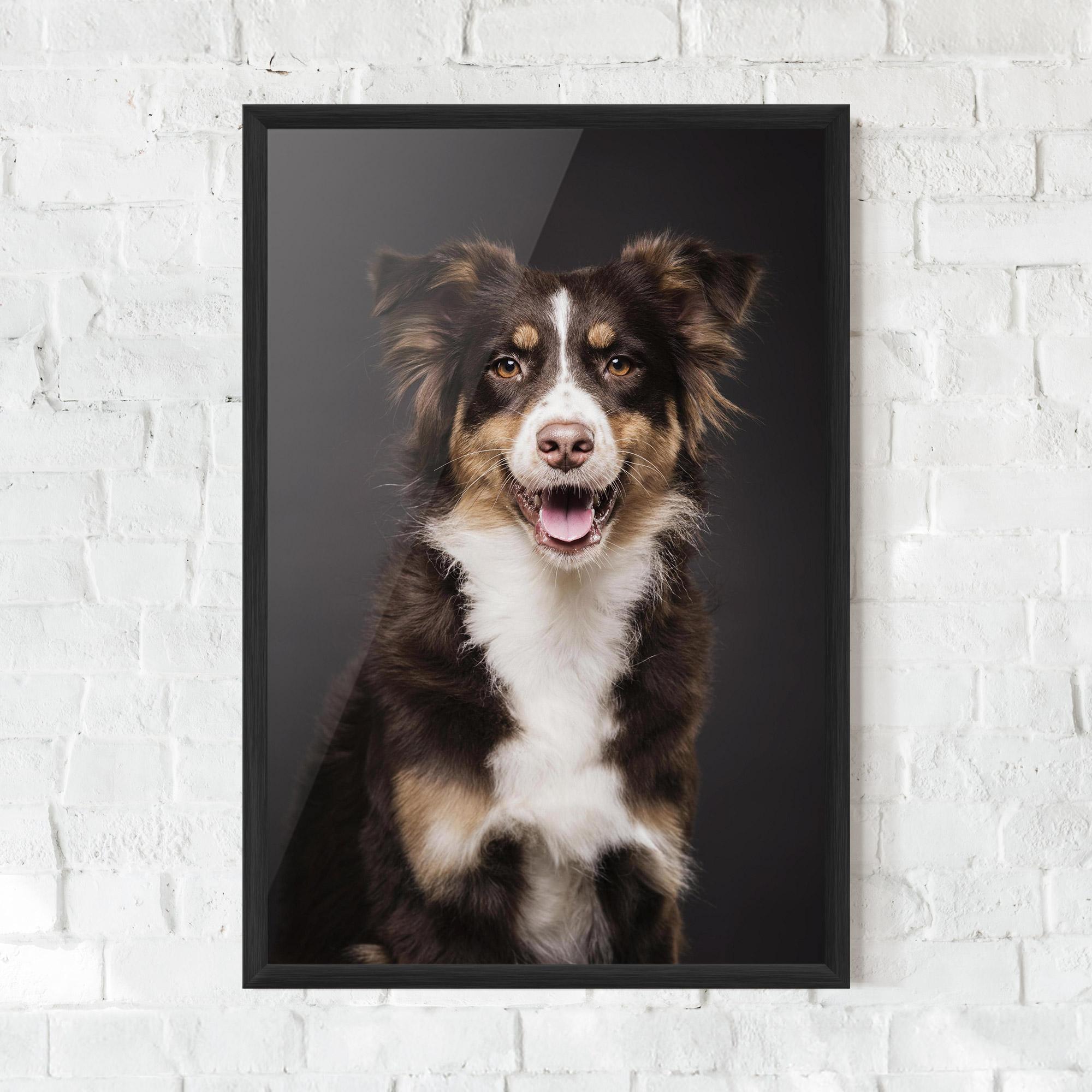 Gerahmte Poster Cute Dog Sitting mockup 0