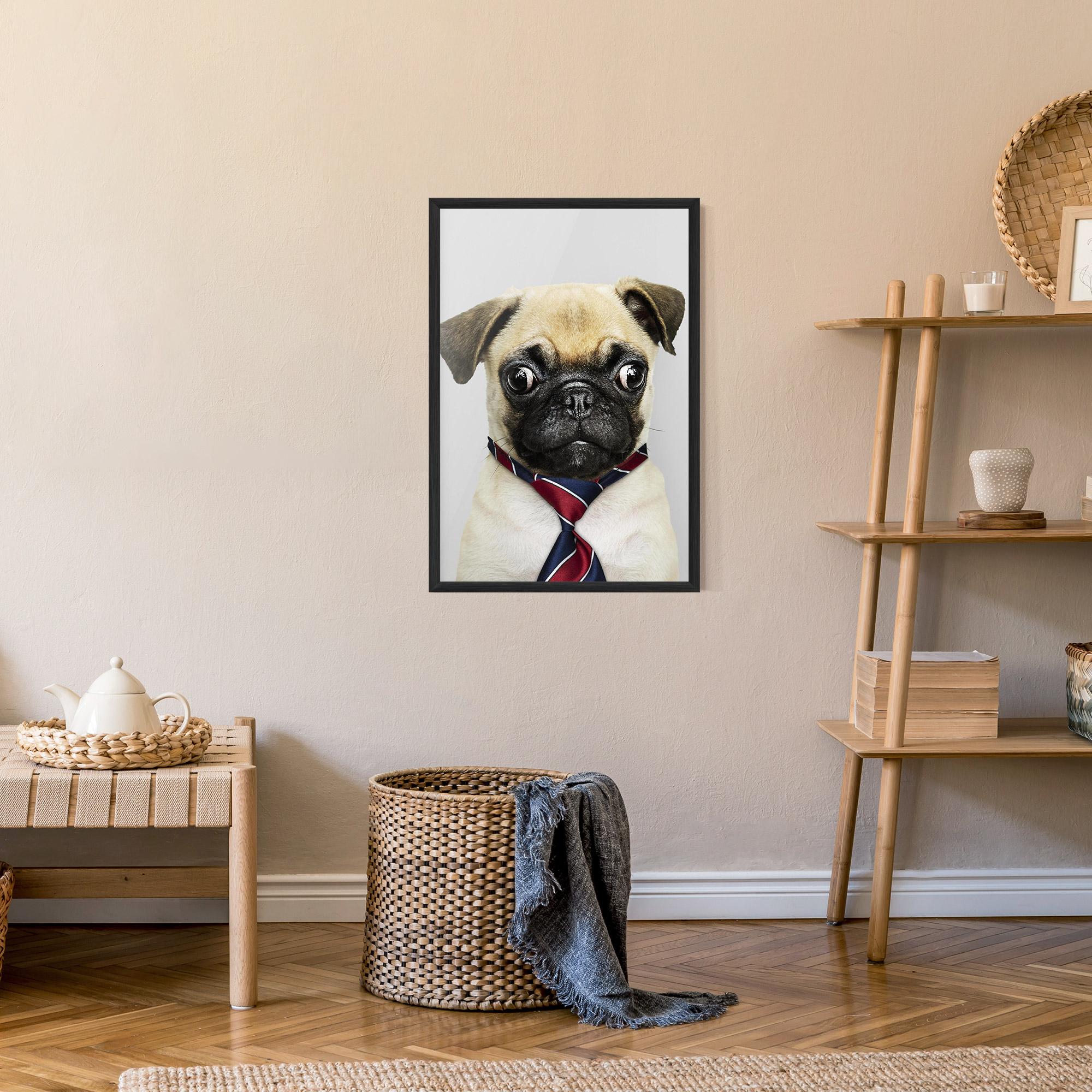Gerahmte Poster Business Pug mockup 9