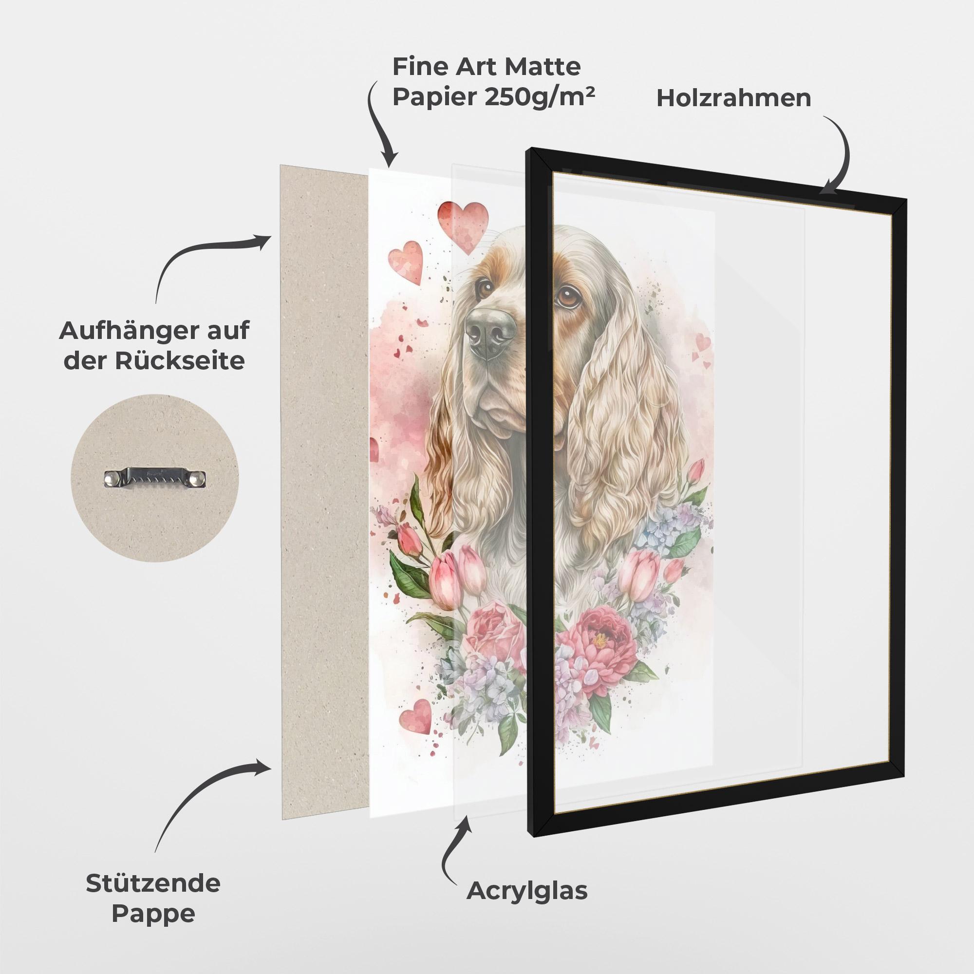 Gerahmte Poster Cute Little Cocker mockup 1