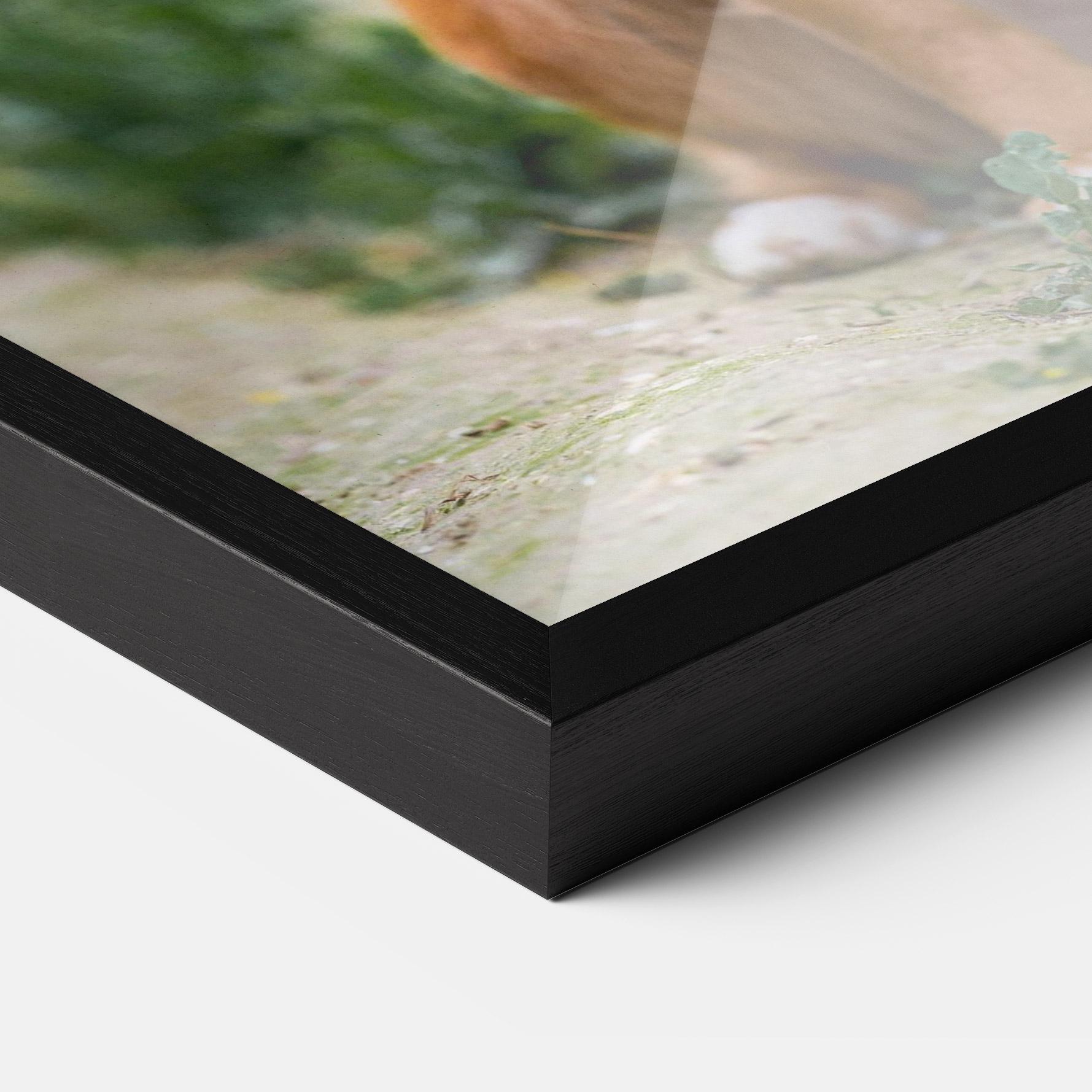 Gerahmte Poster Dog Yellow Flowers mockup 3