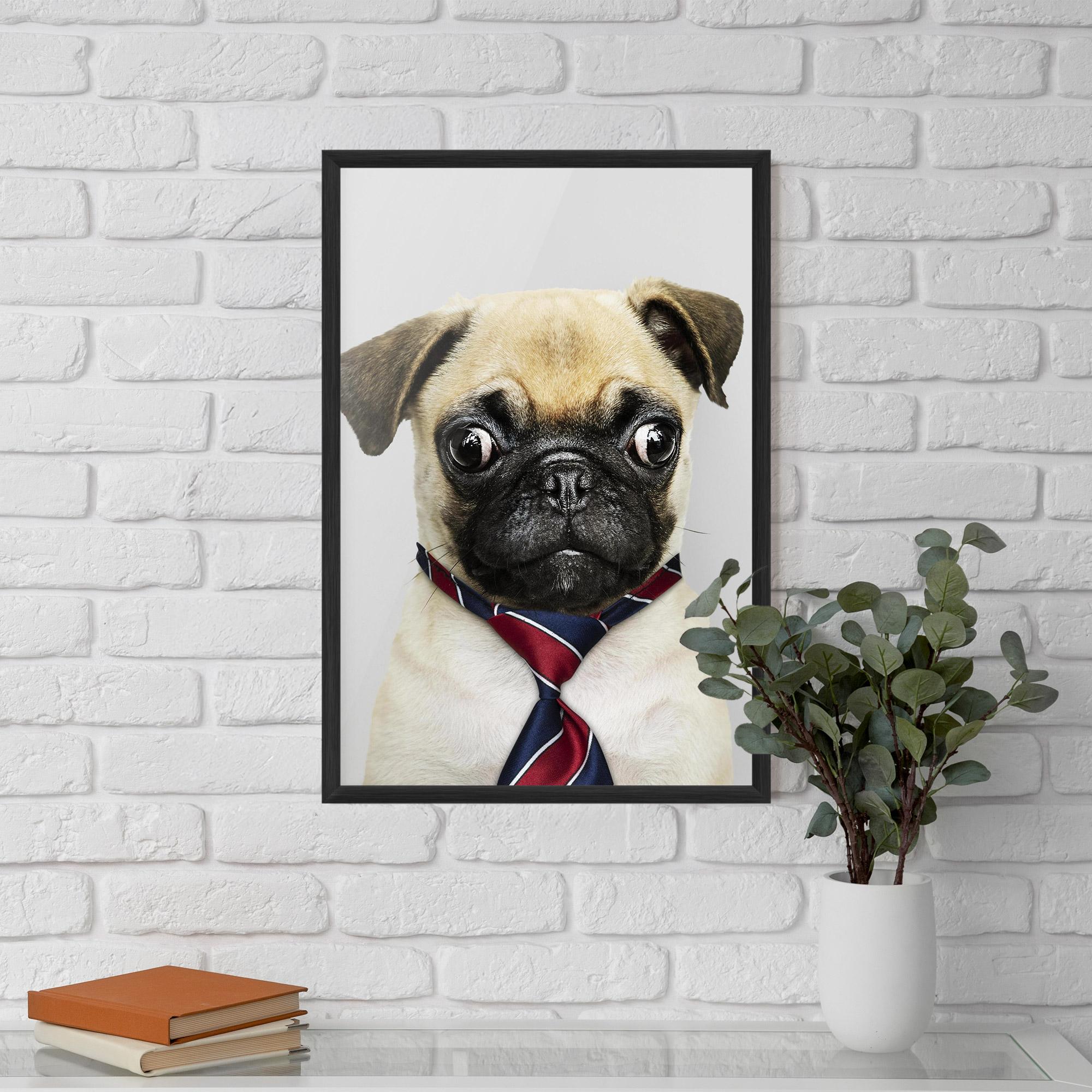 Gerahmte Poster Business Pug mockup 5