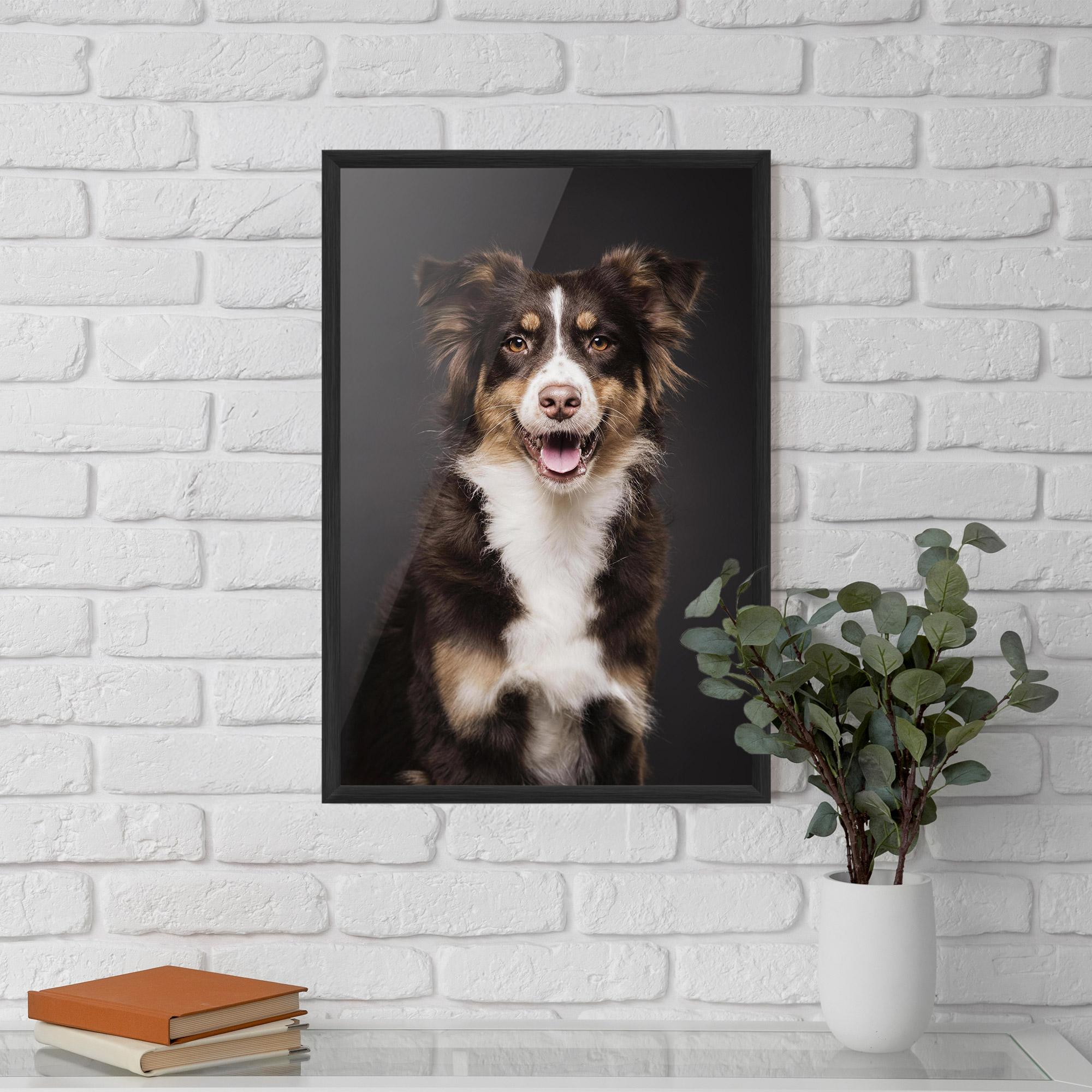 Gerahmte Poster Cute Dog Sitting mockup 5