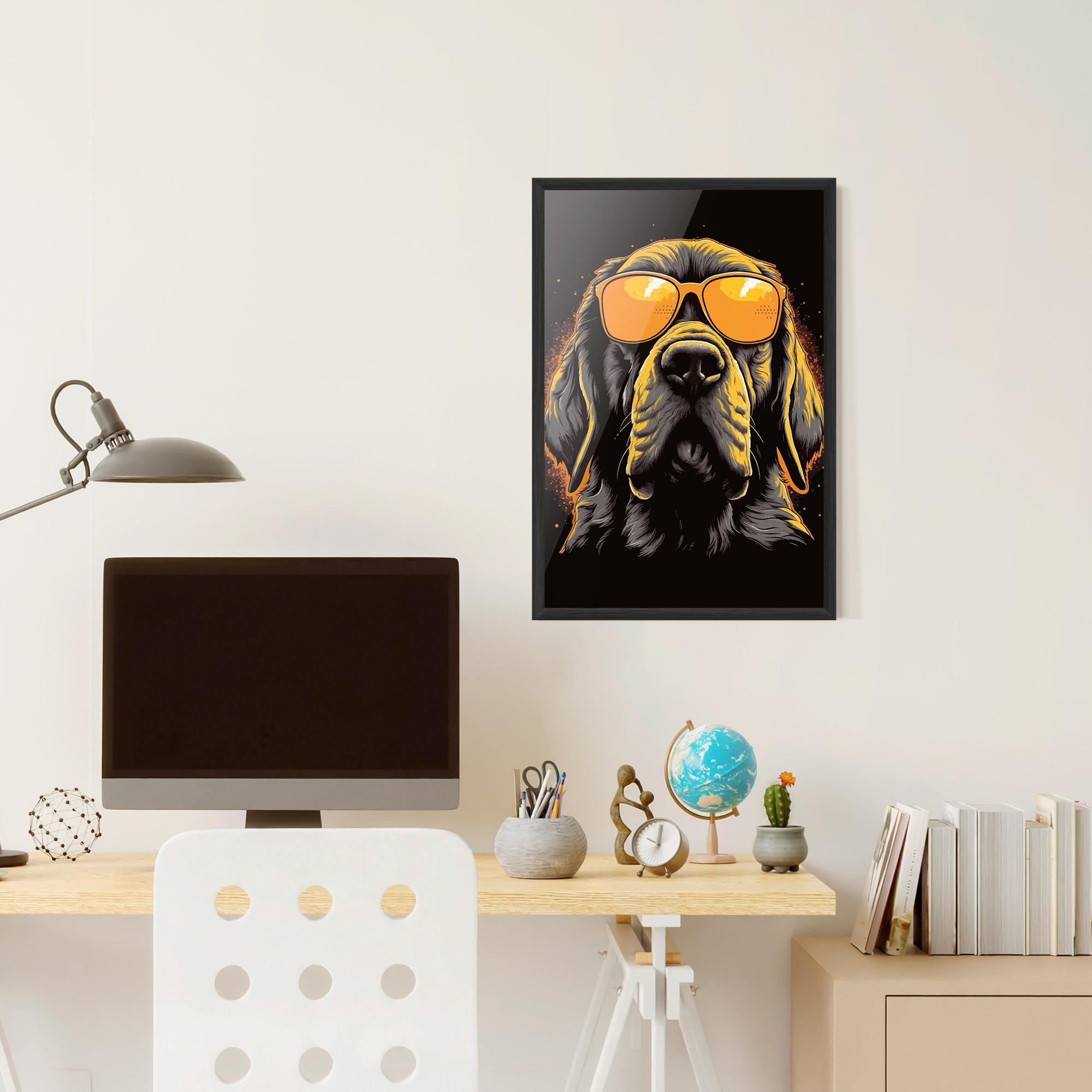 Gerahmte Poster Coolest Dog mockup 6