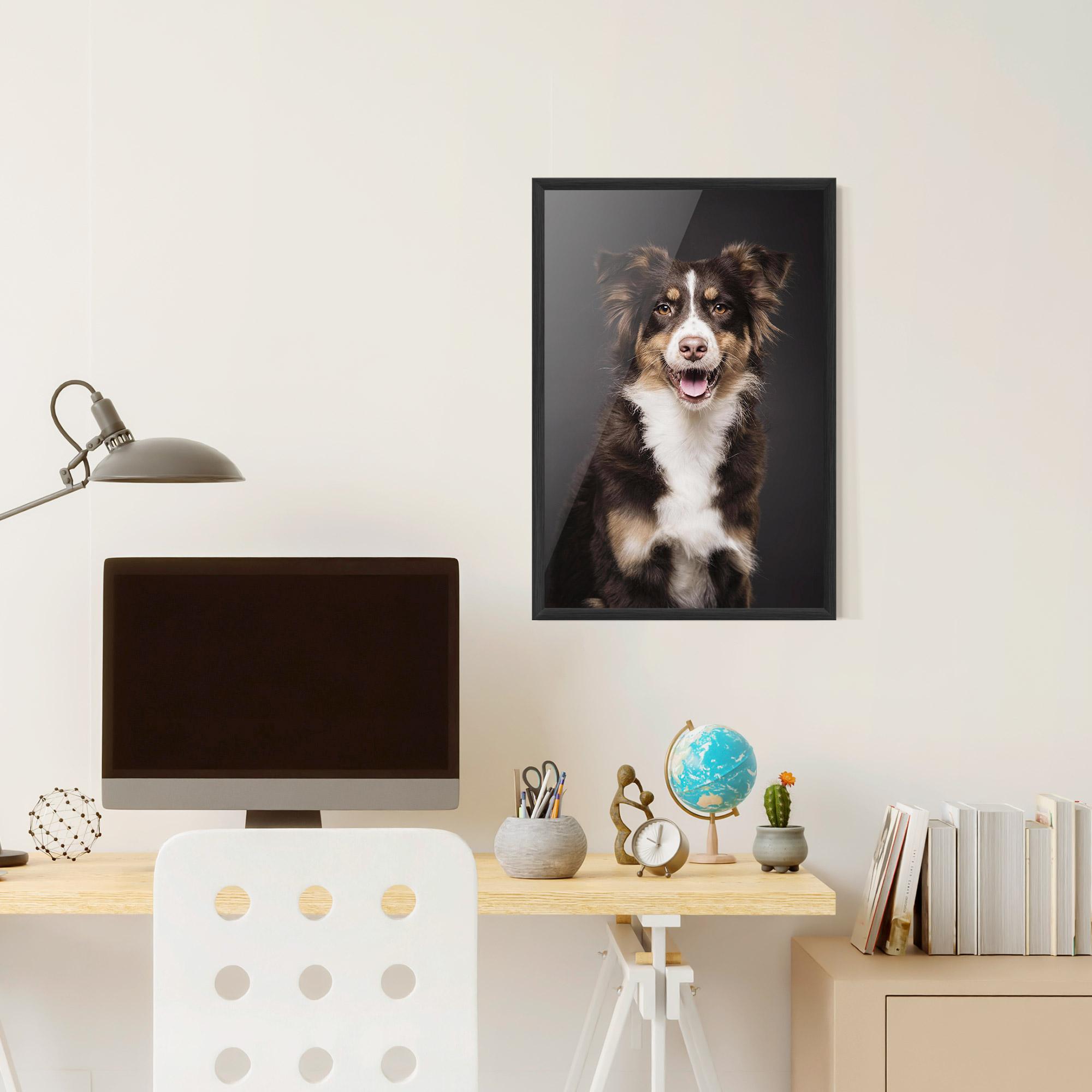 Gerahmte Poster Cute Dog Sitting mockup 6