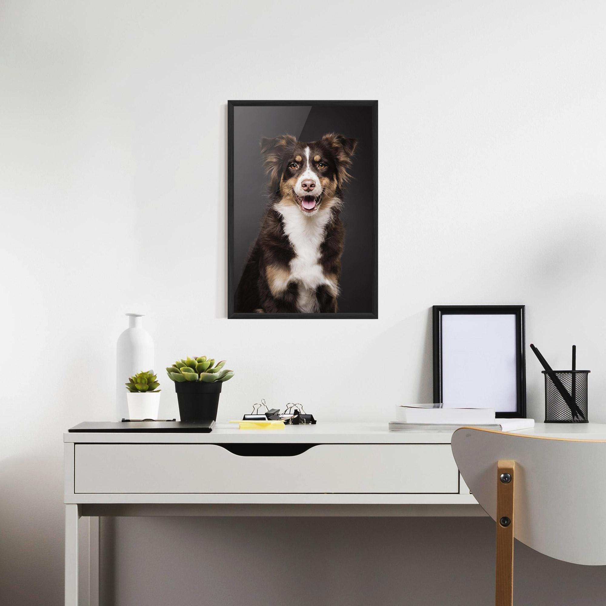 Gerahmte Poster Cute Dog Sitting mockup 7
