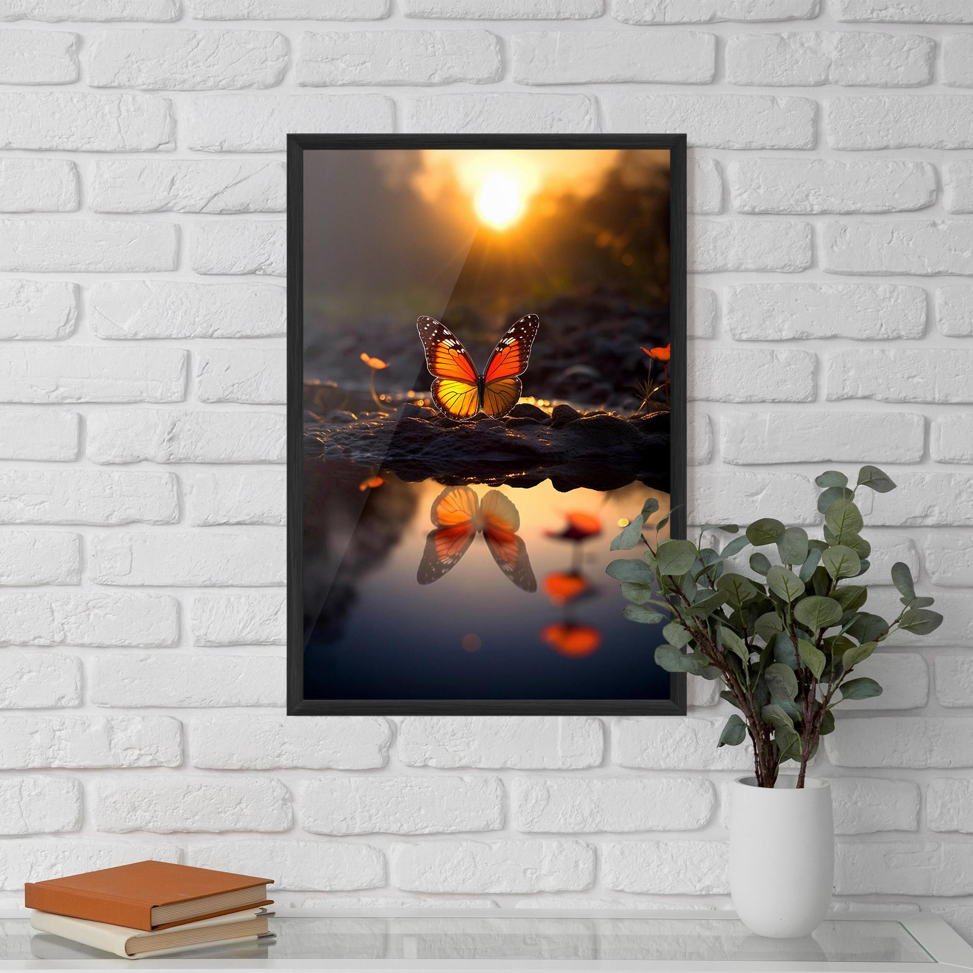 Gerahmte Poster Sun Water Butterfly mockup 5