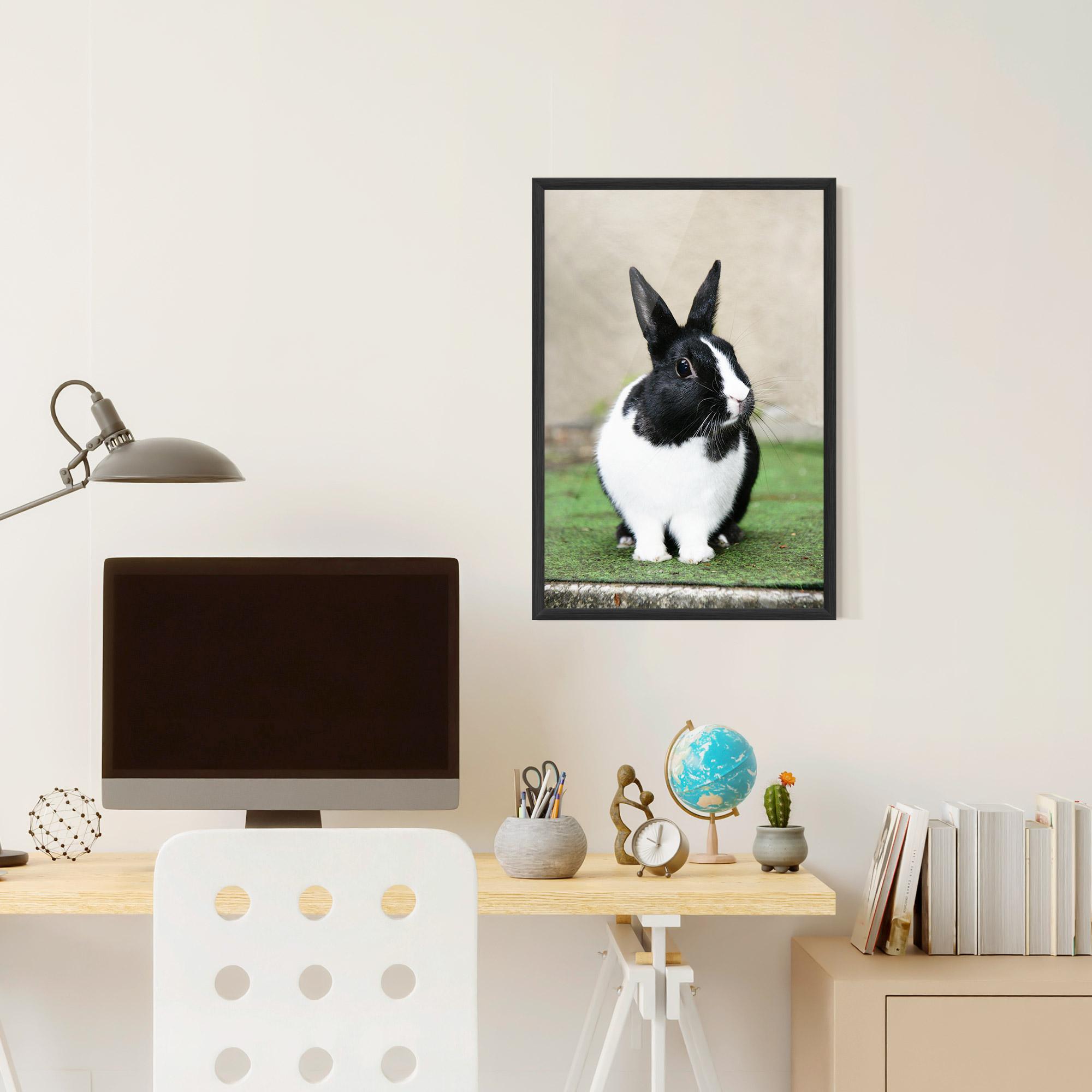 Gerahmte Poster Black Ear Rabbit mockup 6