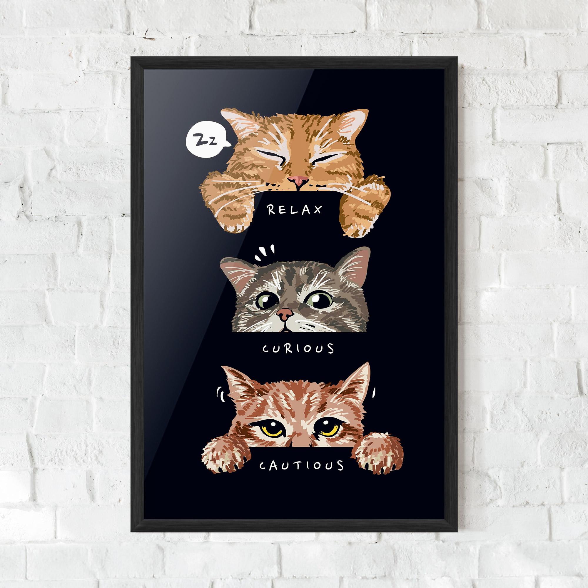 Gerahmte Poster Relax Cat mockup 0